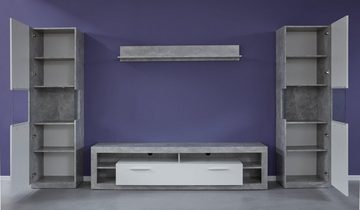 INOSIGN Wohnwand Gwendolyn, (Set, 4-St), pflegeleichtes Design, Beleuchtung optional, vielseitig kombinierbar