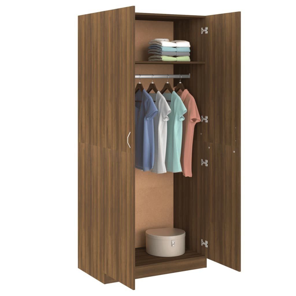 möbelando Kleiderschrank 299899 Türen cm) 2 in 52x90x200 mit (LxBxH: Eichen-Optik Braun