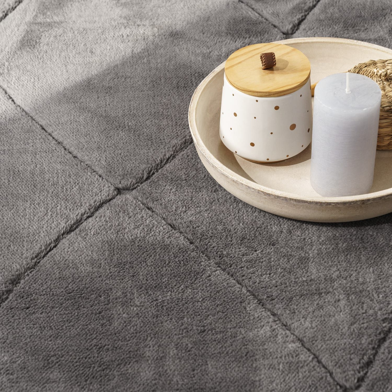 KADIMA DESIGN Teppich waschmaschinenwaschbar Unifarben Struktur günstig online kaufen