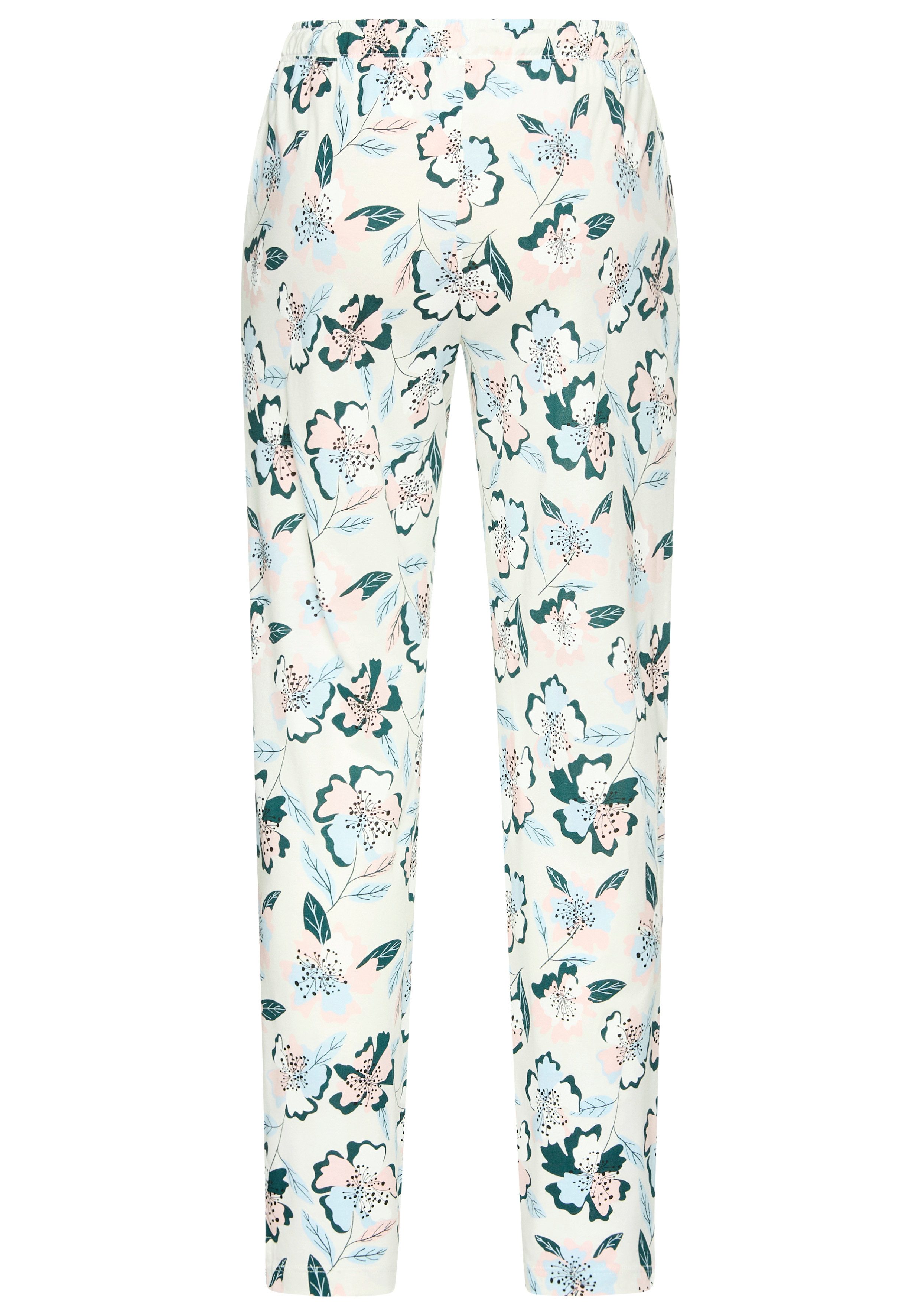 s.Oliver Pyjamahose Schöner Blumen oder Streifen Druck