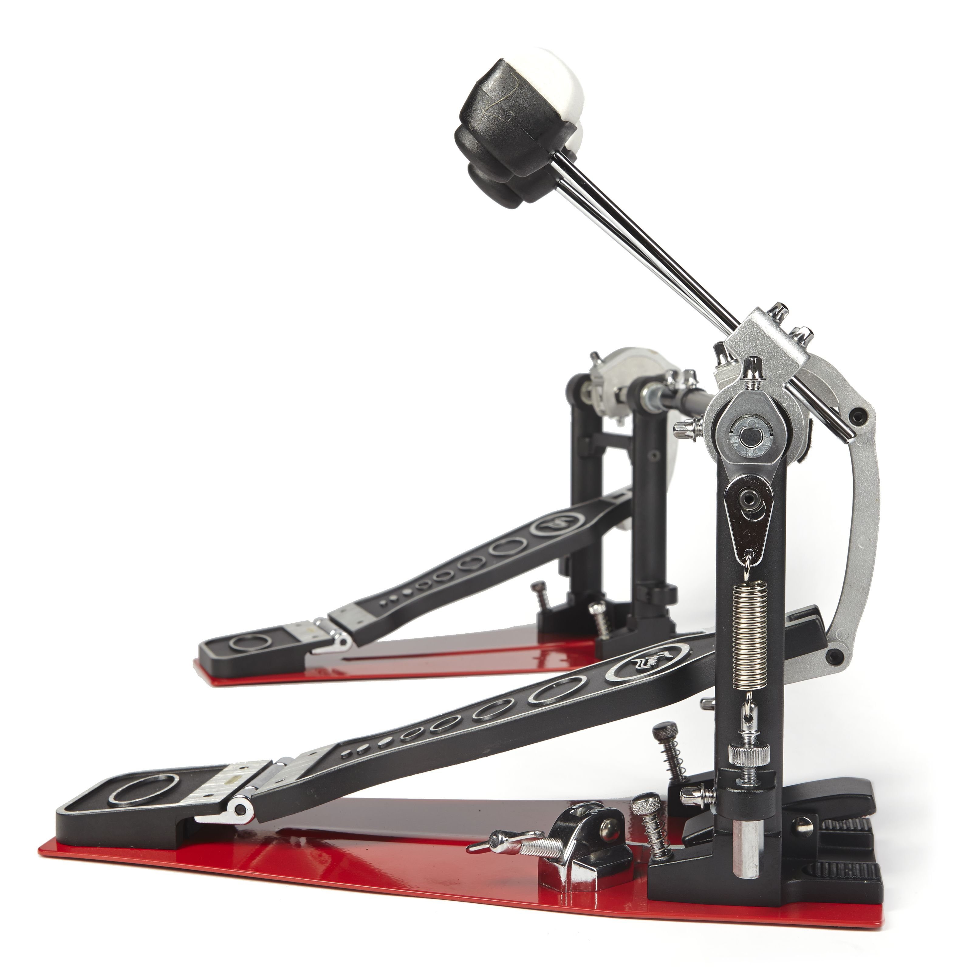 FAME Musikinstrumentenpedal, (DFP9001D Direct Drive Doppelpedal Robuste Doppelfußmaschine Einstellbare Federspannung Doppelsäulen-Konstruktion Splitboard Trittplatten Bodenplatten Ideal für Proberaum Bühne Studio, Hardware, Doppelfußmaschinen), DFP9001D Direct Drive Doppelpedal, Robuste Doppelfußmaschine
