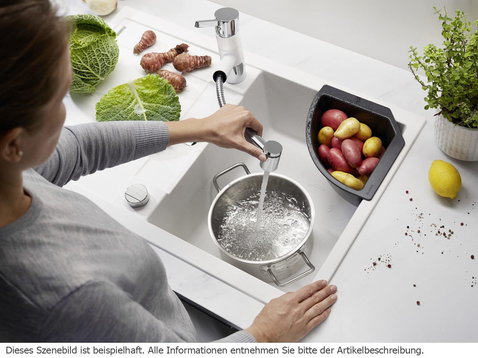Blanco granite sink, rectangular, 68/50 cm, (1 pc)