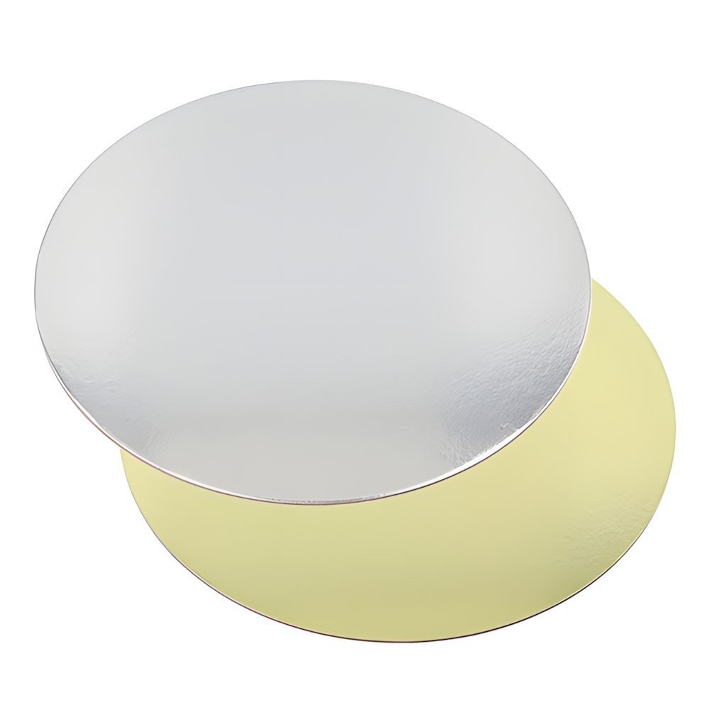 PAPSTAR Tortenplatte Tortenplatten rund Ø 30 cm, 0,3 cm gold/silber 50 Stk, Pappe, Alu-kaschiert
