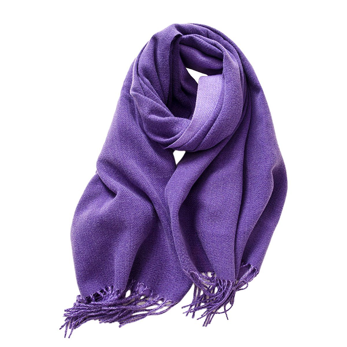 Jormftte Modeschal Damen Schal Stola Für abendkleid Winter Schals für Frauen Warme Schal Violett | Modeschals