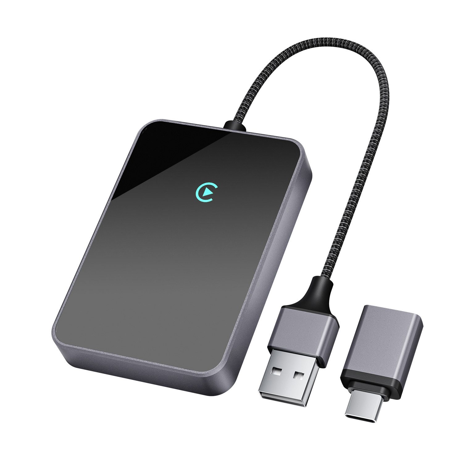 Salcar Wireless CarPlay Adapter für iPhone Dualband 5.8 GHz, ohne Verzögerung Adapter zu USB Typ A, Kompatibel mit iPhone 6 & iOS 10+, Plug & Play Dongle