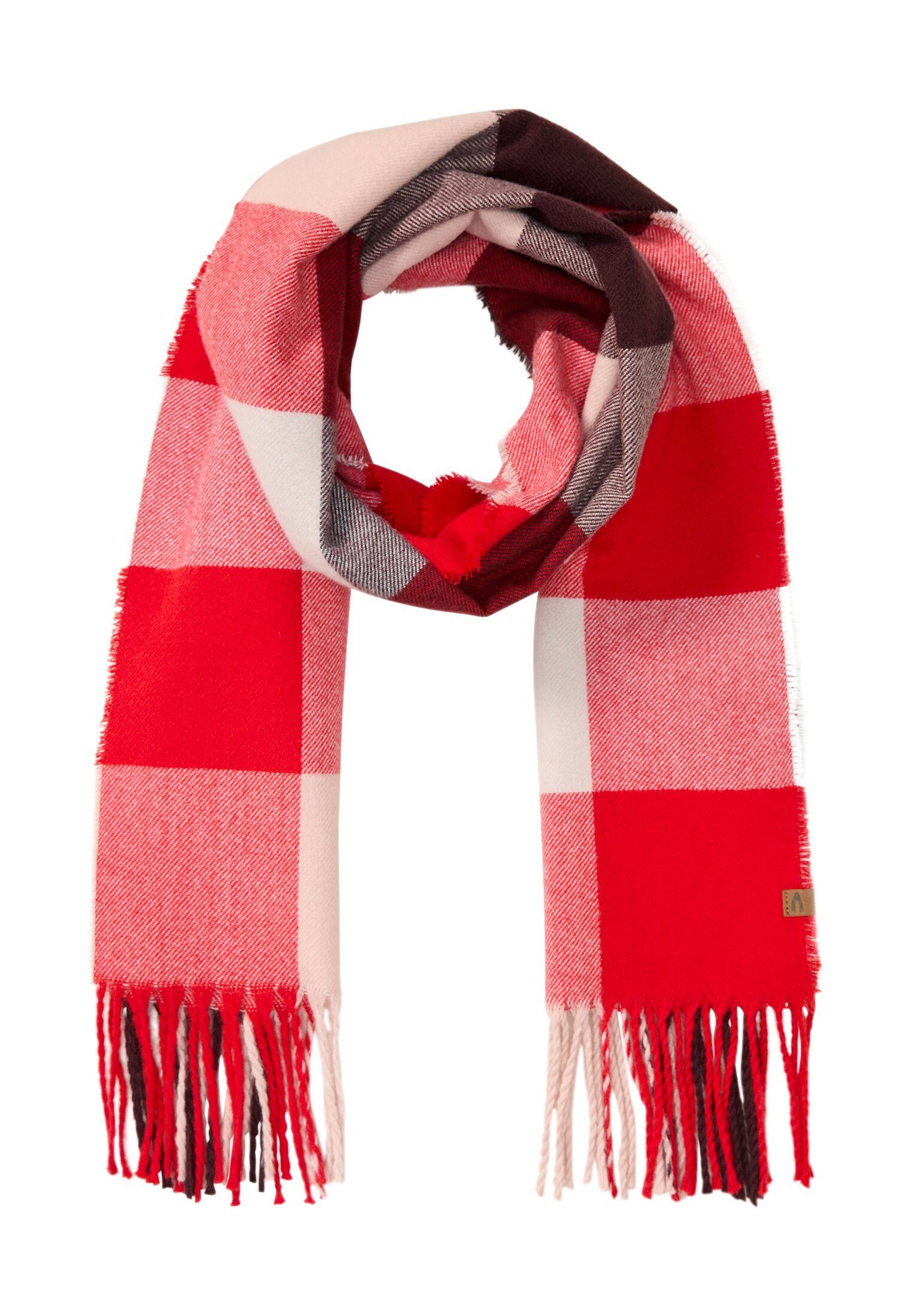 camel active Schal Feiner Webschal mit kariertem Muster günstig online kaufen