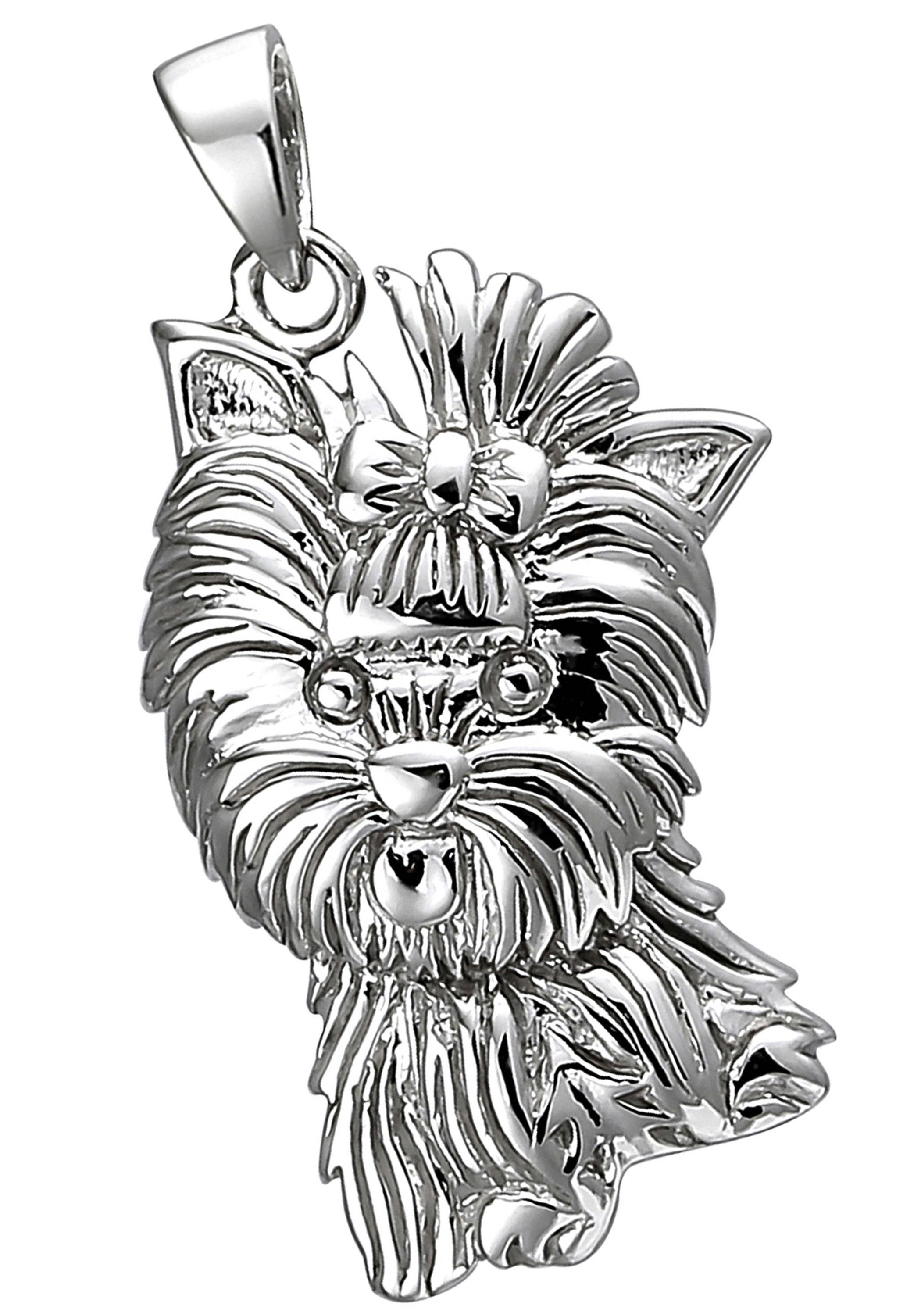 JOBO Kettenanhänger Anhänger Westhighland Terrier 21 mm, 925 Silber rhodiniert