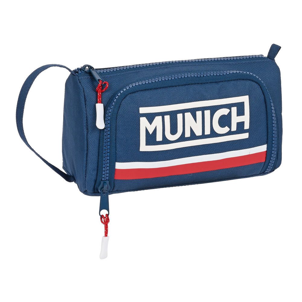Munich Federtasche Munich Schulmäppchen Soon Blau 20x11x85 cm Faulenzer Faulenzer