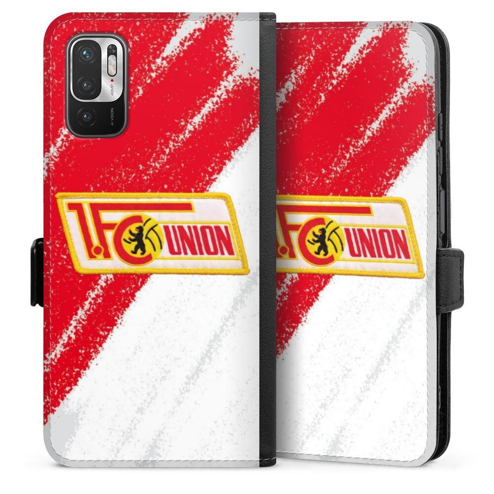 DeinDesign Handyhülle Offizielles Lizenzprodukt 1. FC Union Berlin Logo, Xiaomi Redmi Note 10 5G Hülle Handy Flip Case Wallet Cover