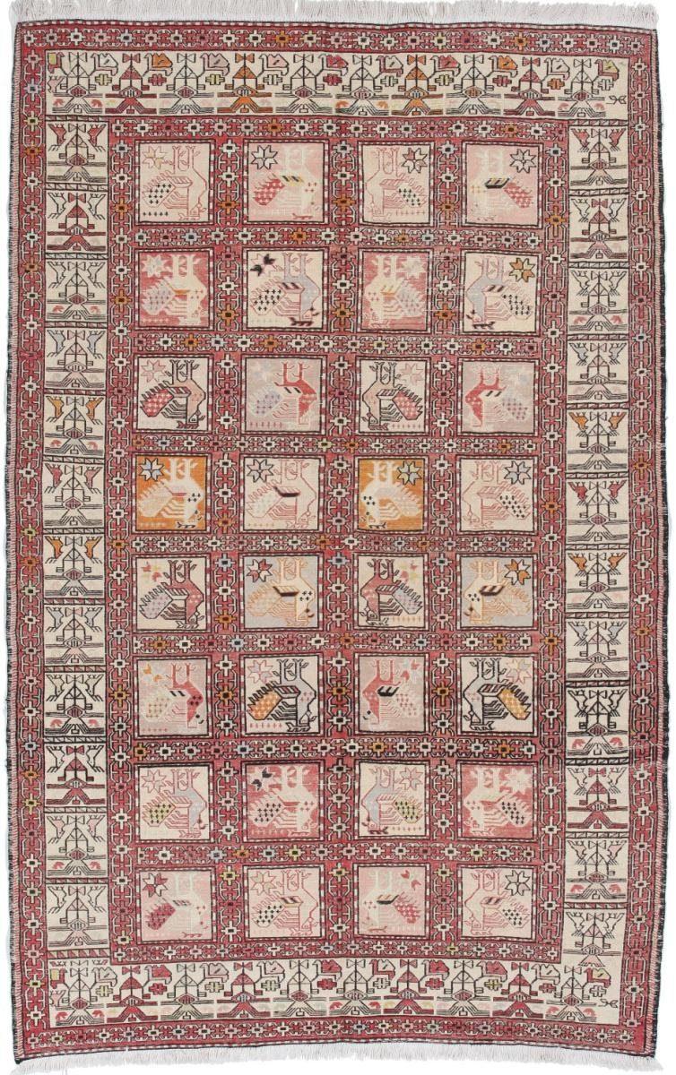 Trading, Handgewebter Nain / 123x189 Kelim Fars Höhe: Perserteppich, Orientteppich rechteckig, mm 4 Orientteppich