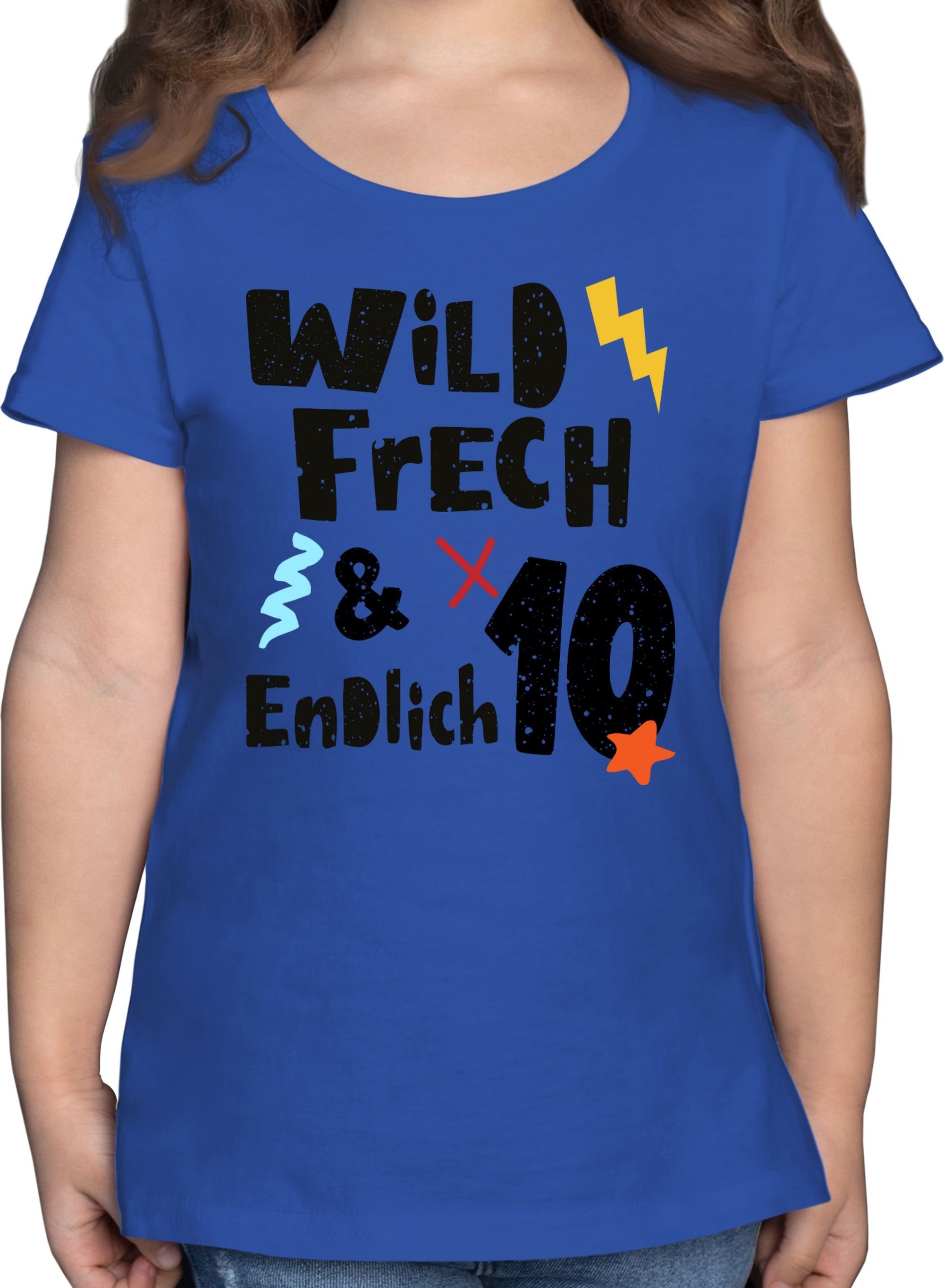 T-Shirt Wild frech und endlich 10 - Wunderbar zehn Jahre