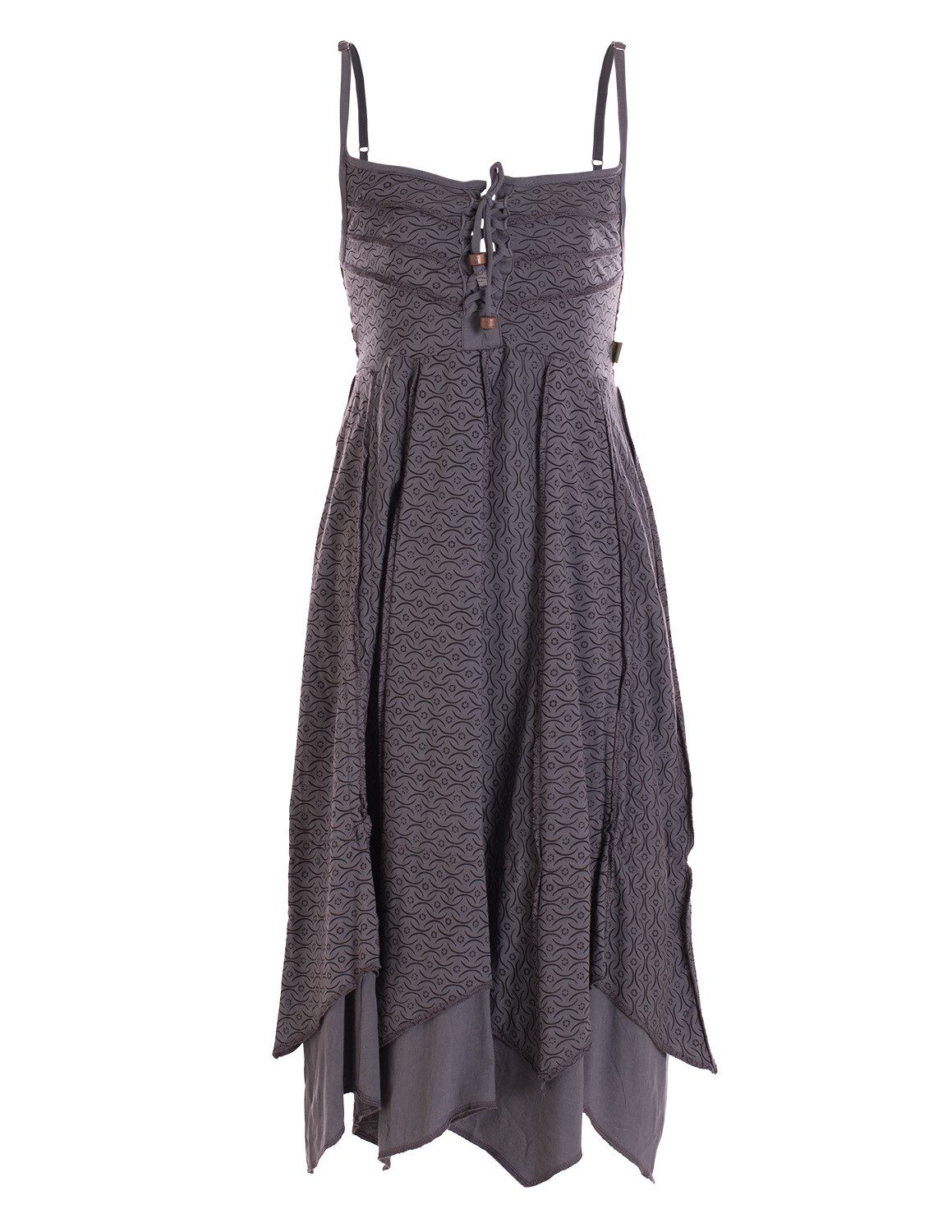 Vishes Sommerkleid Damen Sommer-Kleider längen-verstellbar Spagettiträger-Kleid Hippi, Ethno, Goa Style