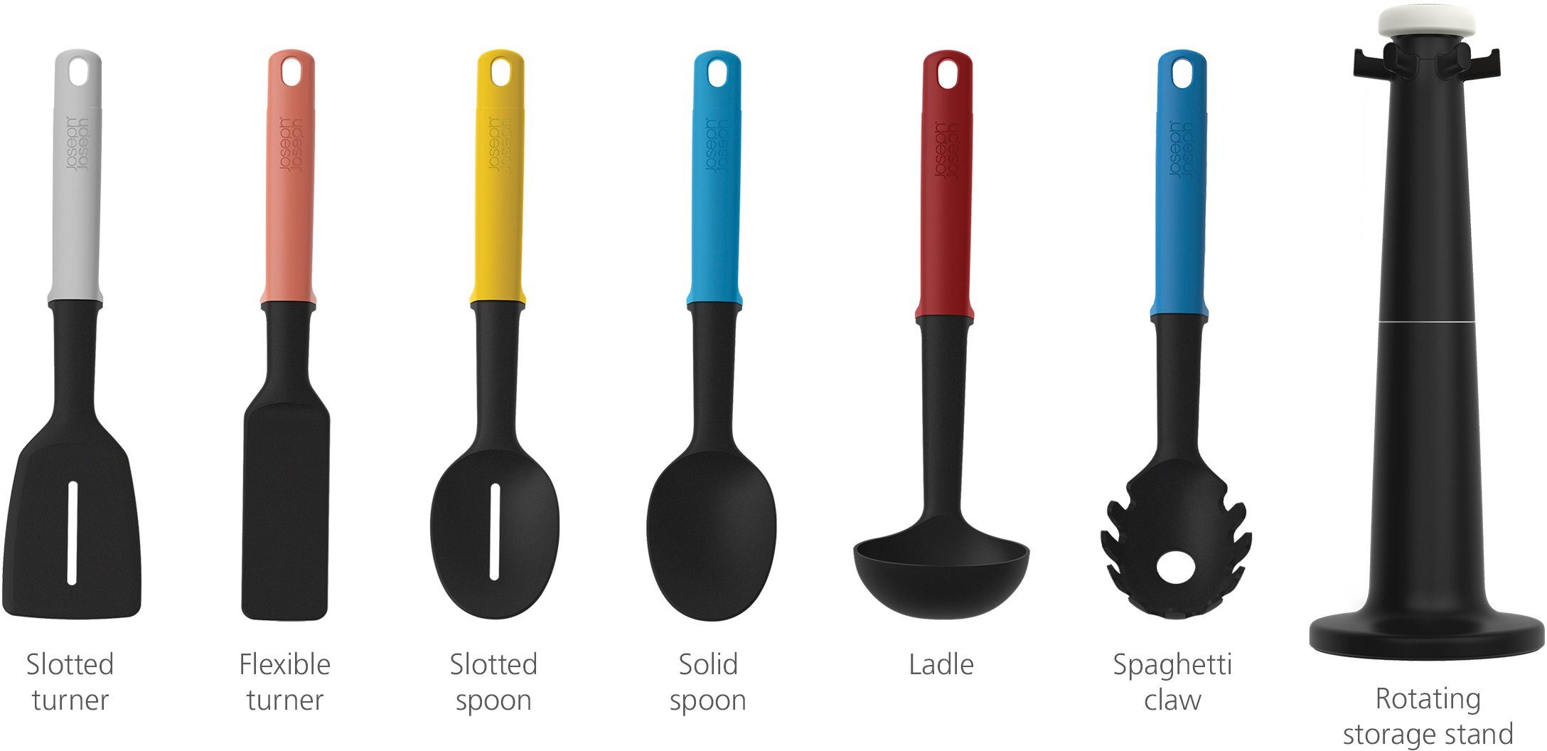 Joseph Joseph Kochbesteck-Set Elevate™ (Set, 7-tlg), mit Drehständer