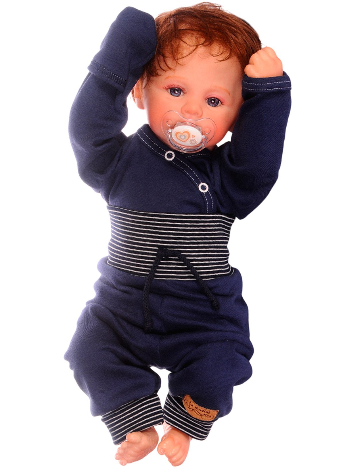 Body & Hose Baby Anzug body mit Kratzschutz Hose Mütze neutral Erstlingsset