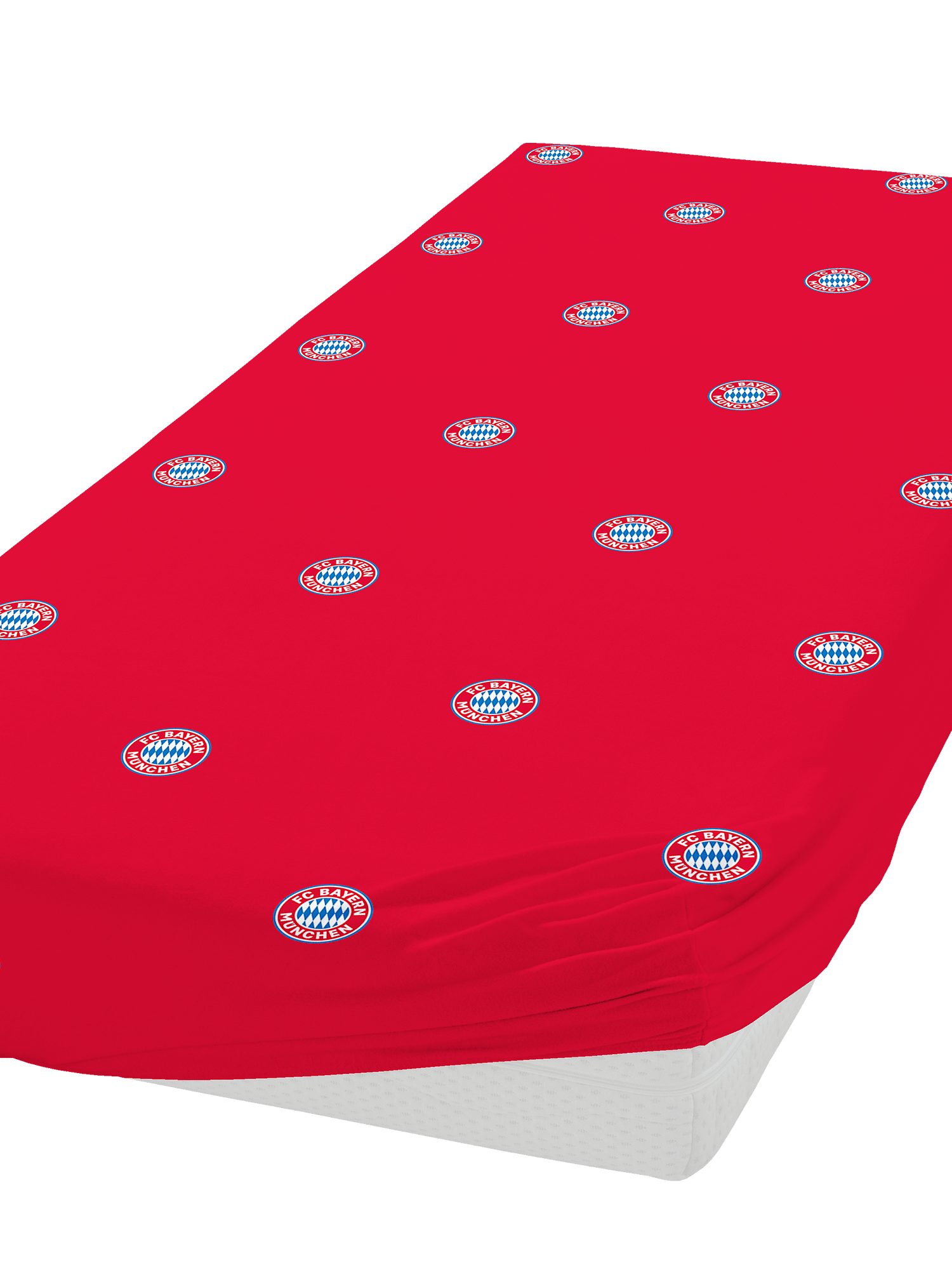 FC Bayern München Bettwäsche FC Bayern München I Spannbettlaken 100x200 cm I Rot, Baumwolle