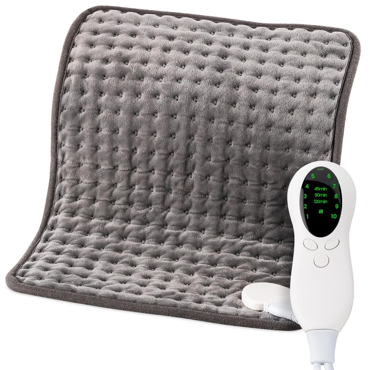 HEIMWERT Heizkissen Wärmekissen Heizkissen mit Abschaltautomatik Sofortwärme, Sofortwärme in 10 Stufen bis 100 Watt mit Timer - 30x40 cm