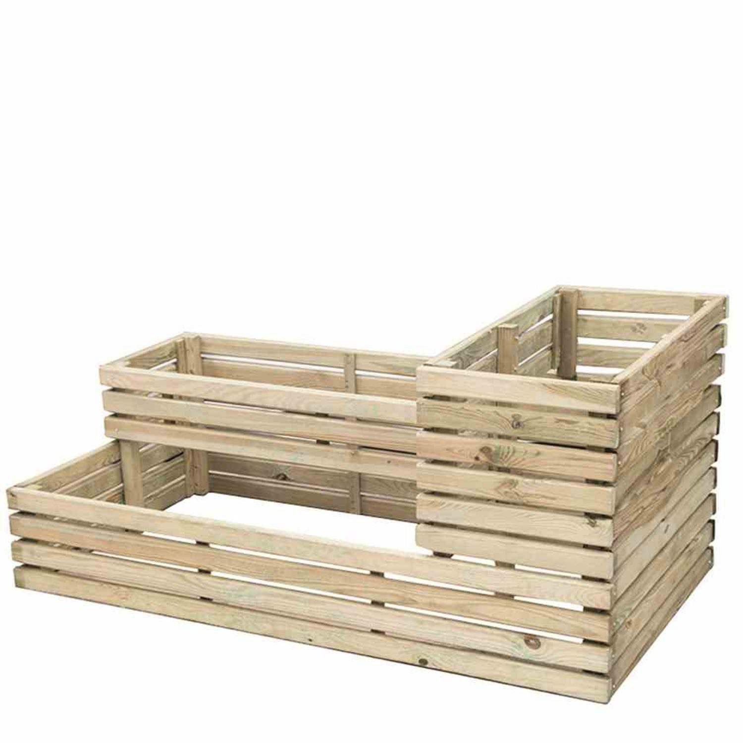 Hochbeet Hochbeet Ella, 120 x 64 x 53 cm kesseldruckimprägniert, inkl. Geotexti