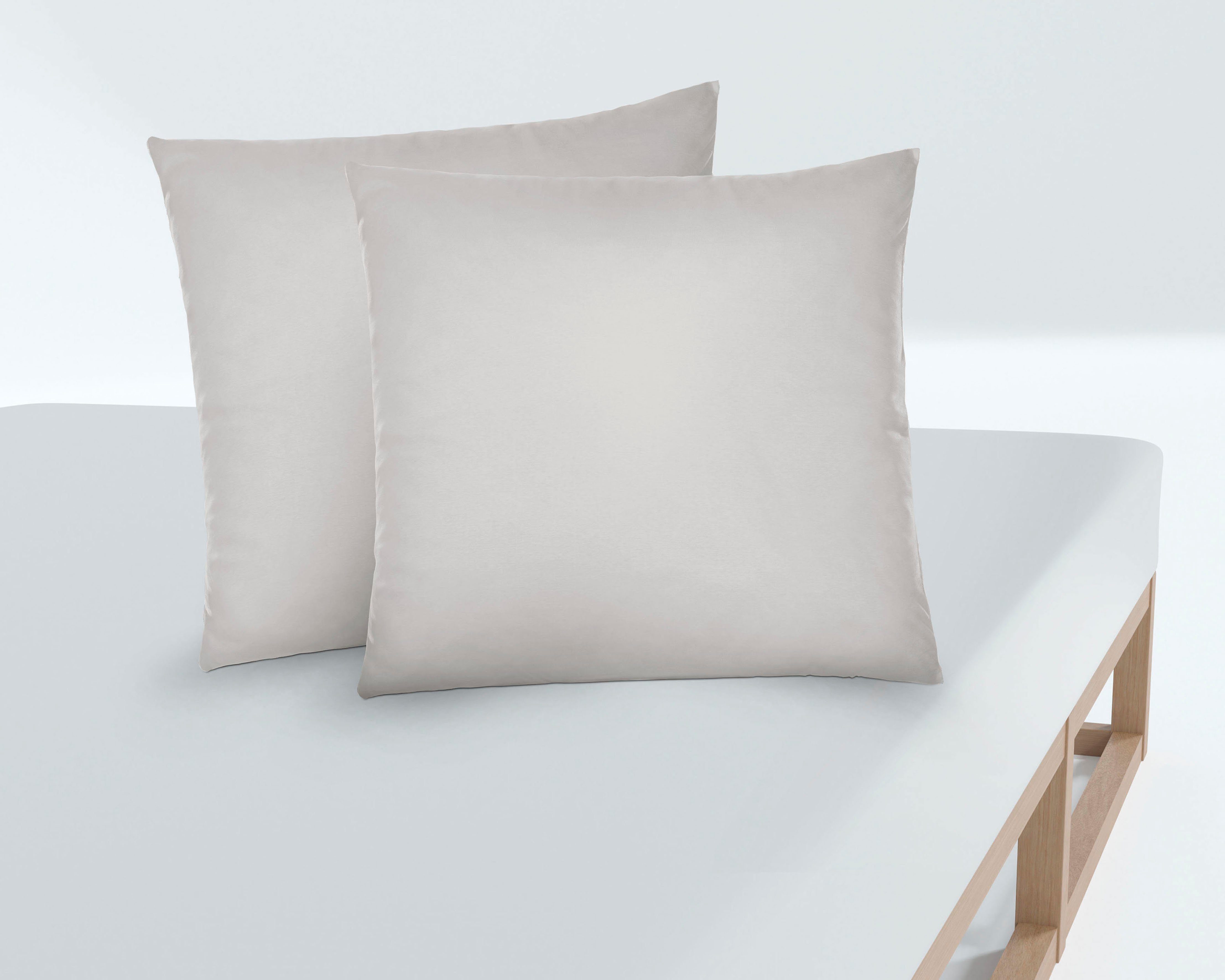 Biberna Kissenbezug Michi Feinjersey mit Reißverschluss, (2 Stück), verschi günstig online kaufen