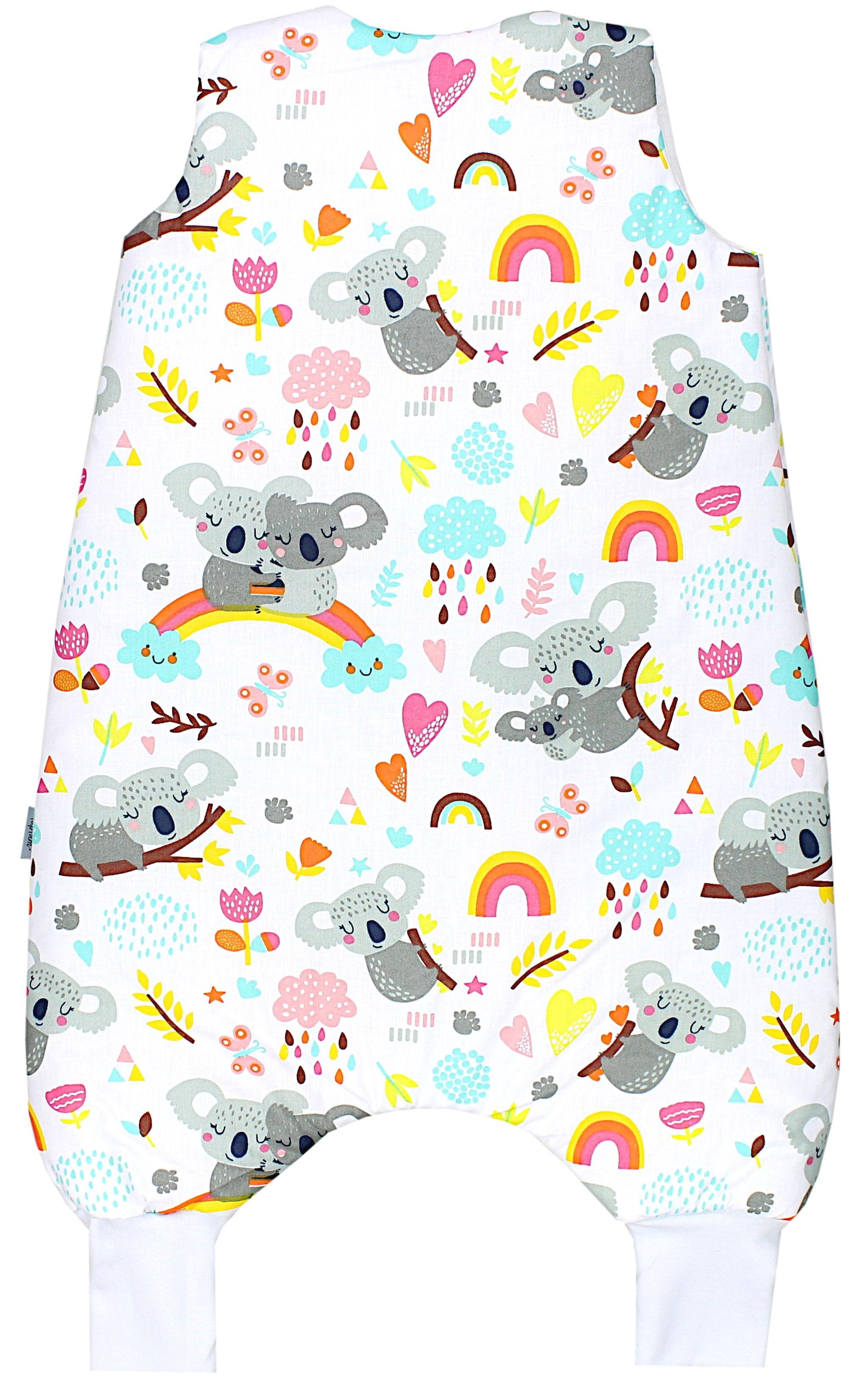 TupTam Babyschlafsack mit Regenbogen Orange Beinen TOG OEKO-TEX Rosa zertifiziert Koala Winterschlafsack 2.5
