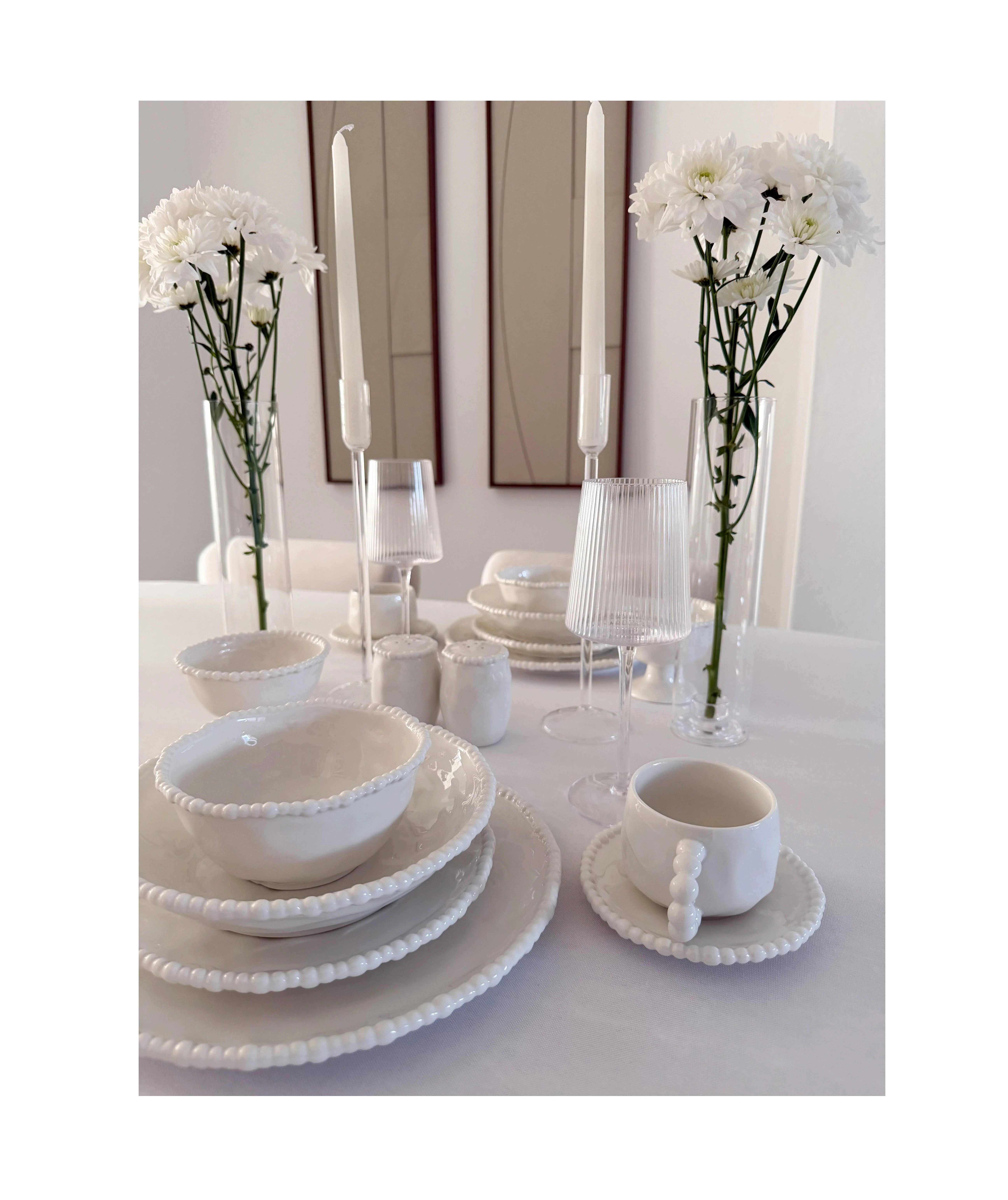EmirtexHome Geschirr-Set Pearly Weiss 26 tlg. Geschirrset für 6 Personen, Porzellan – Bild 2 von 2