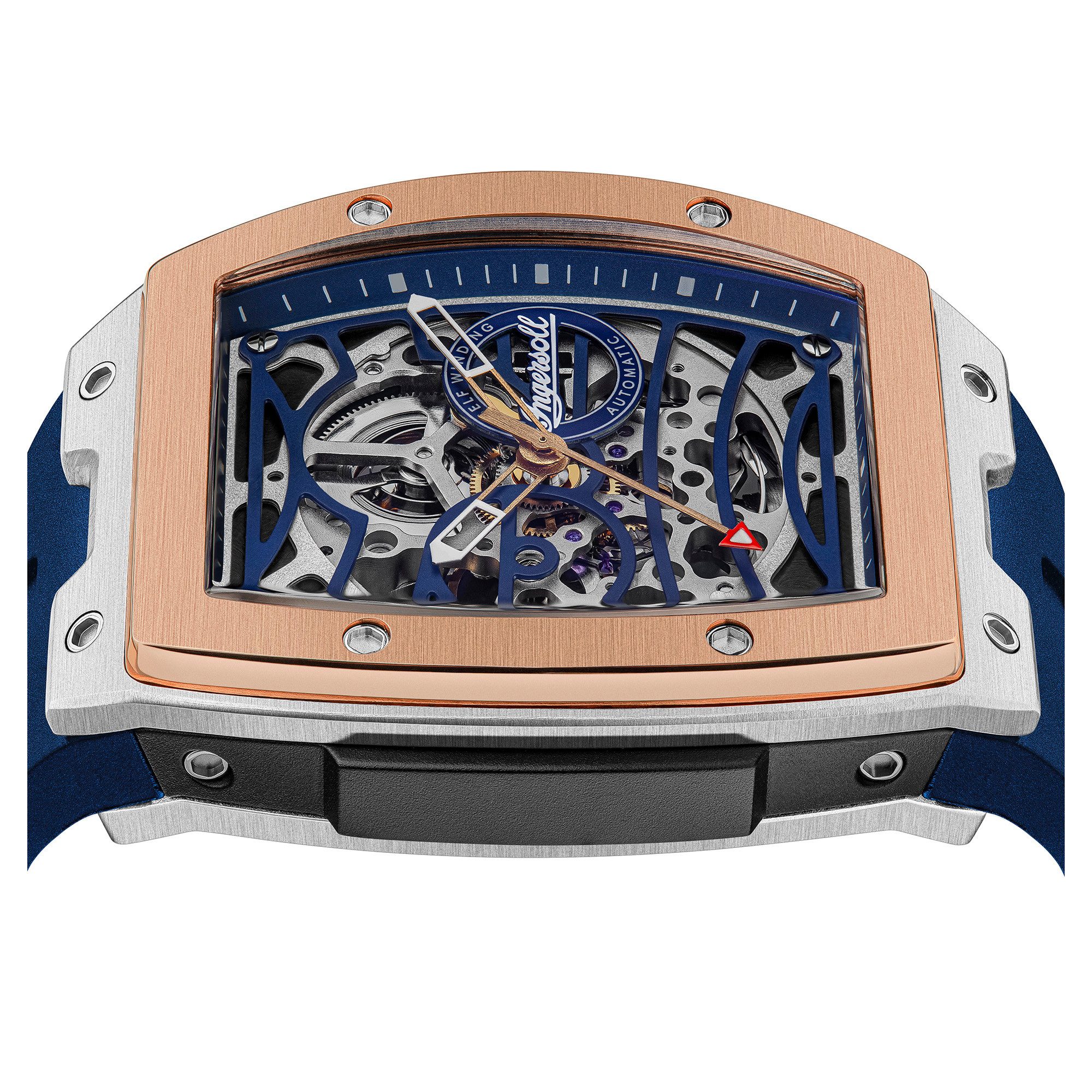 Ingersoll Automatikuhr The Challenger I12304, Armbanduhr, Herrenuhr, Mechanische Uhr, Silikonarmband, analog