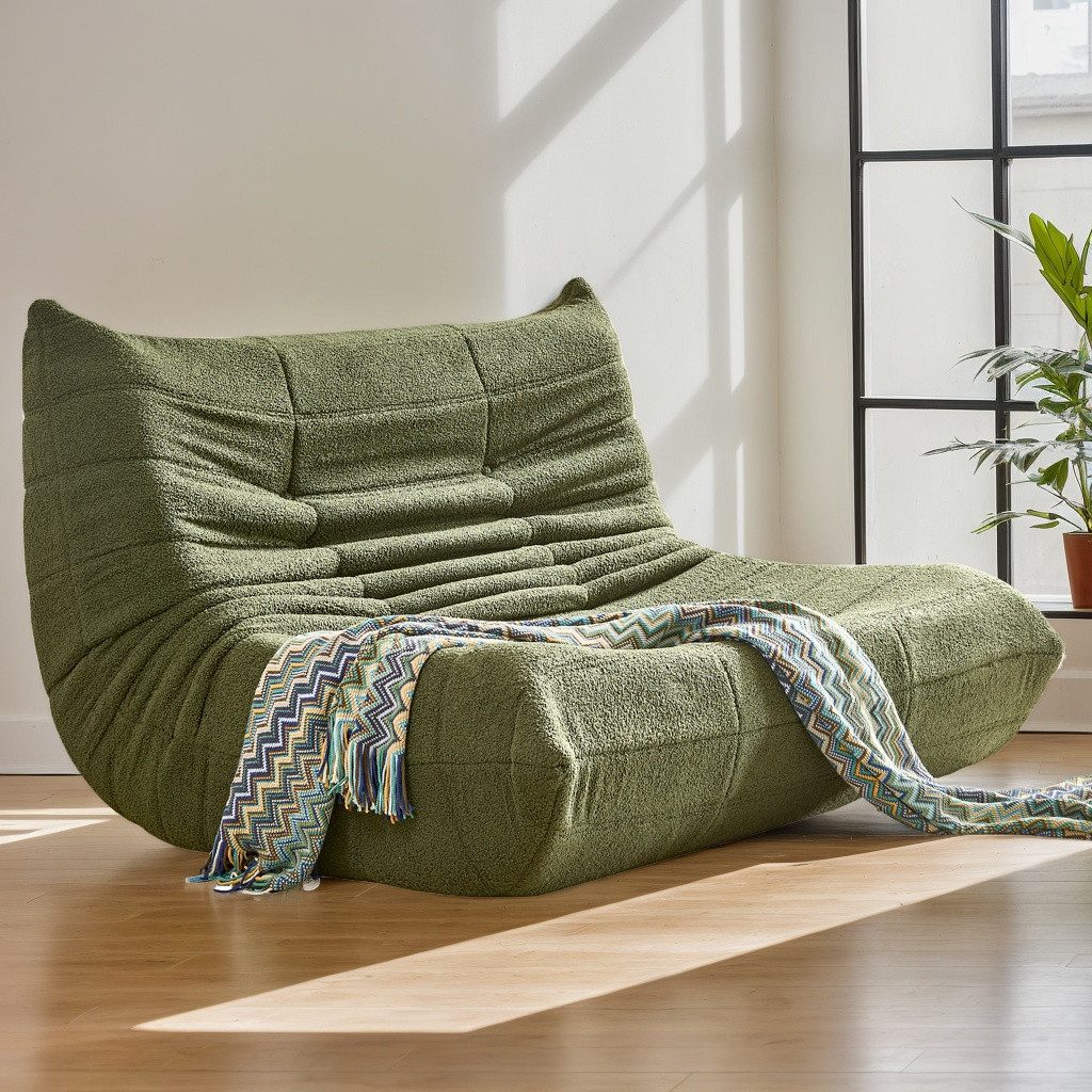 REDOM Sitzsack 2-Sitzer Lazy-Sofa (Teddy-Samt Sofa günstig online kaufen