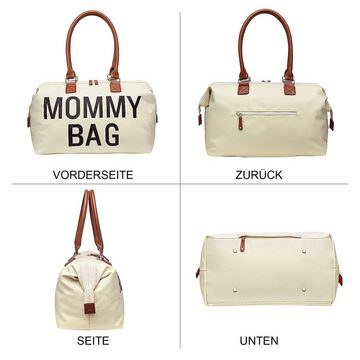 REDOM Wickeltasche Krankenhaus Mama Tasche Krankenhaustaschen Mommy Bag Wickelunterlage (mit Leder Griff, Mit 2 Tasche, Baby-Wickeltasche), Multifunktional Reisetasche für Mama Papa und Jungen Mädchen