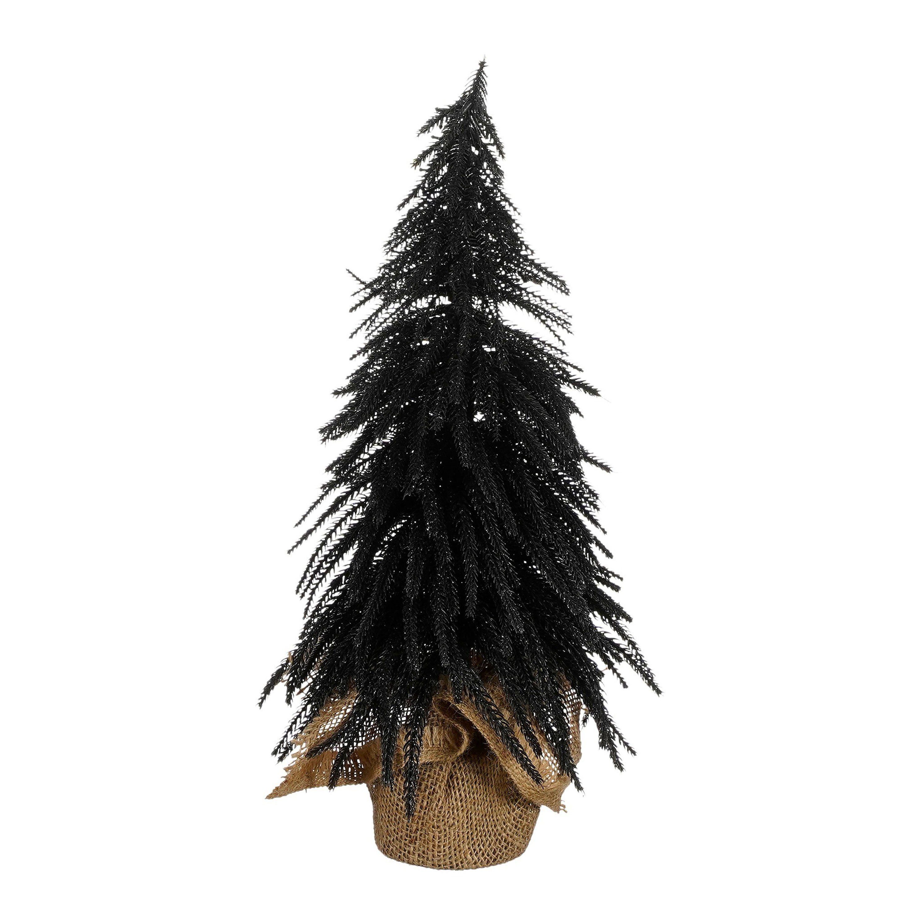 House of Seasons House of Seasons Weihnachtsbaum mit Burlap schwarz TIPS 256 - h45xd25c