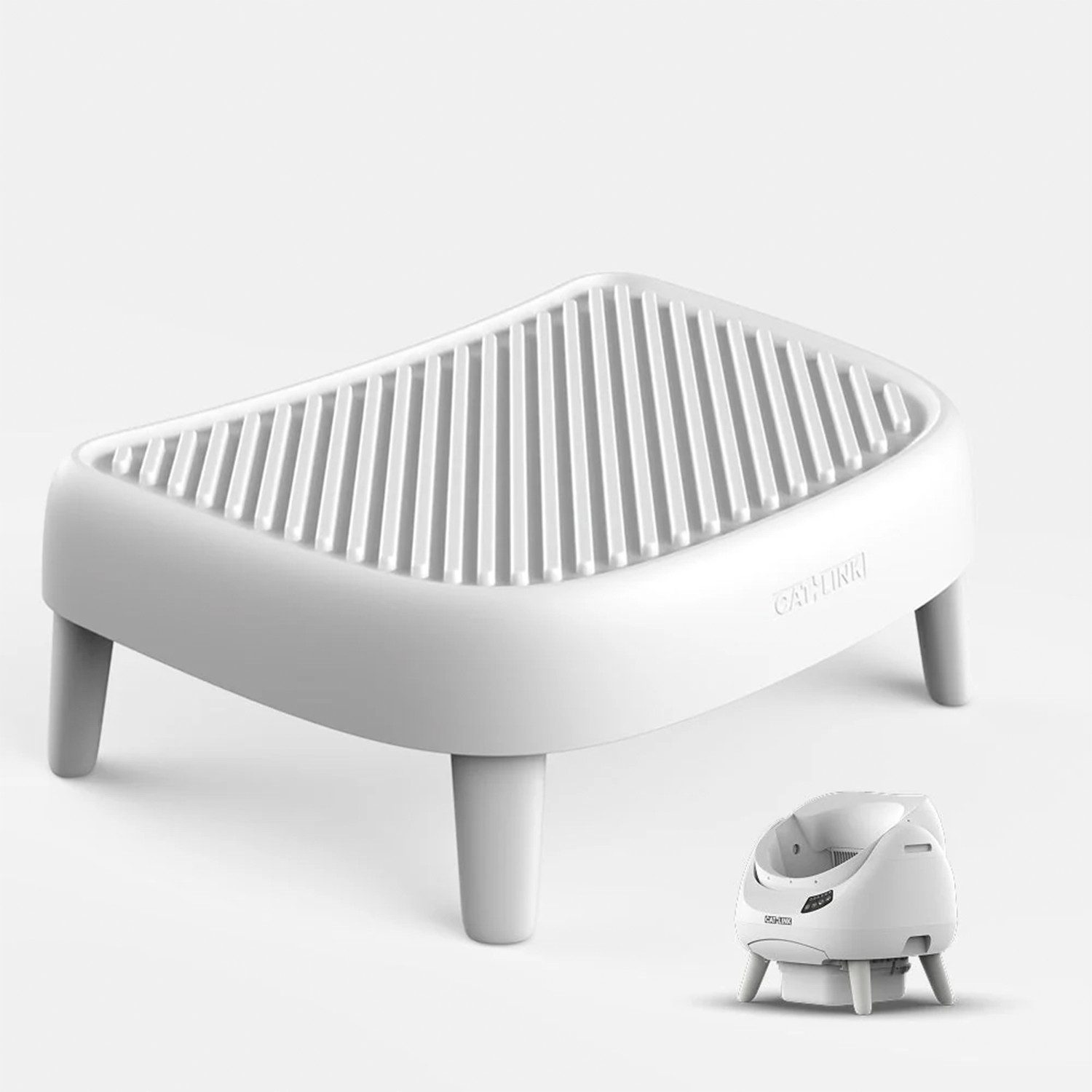 CATLINK Haustiertreppe passend für Open-X Selbstreinigende Katzentoilette, Ideale Erweiterung zum Katzenklo von CATLINK