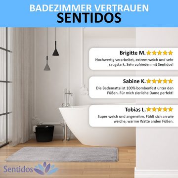 Badematte Sentidos Premium Badematte - rutschfest Dank Natur Sentidos, rutschfest, washbar, 100% polyester, rechteckig, Badematte