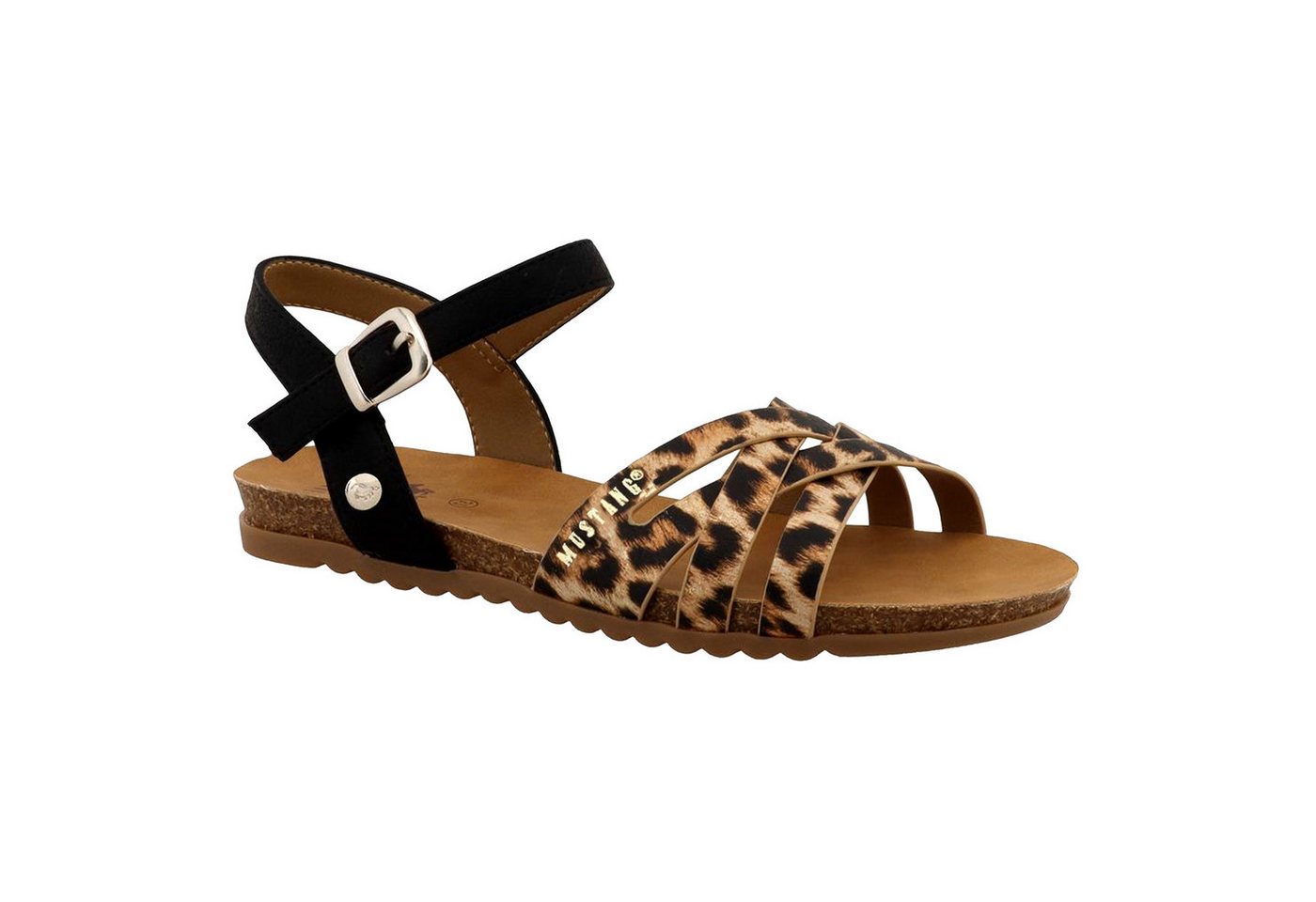 MUSTANG Sandalen Riemchensandale mit Markendetails