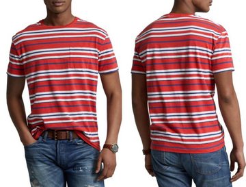 Ralph Lauren T-Shirt POLO RALPH LAUREN Gauze Striped Tee T-Shirt Shirt Custom Slim Fit Pure