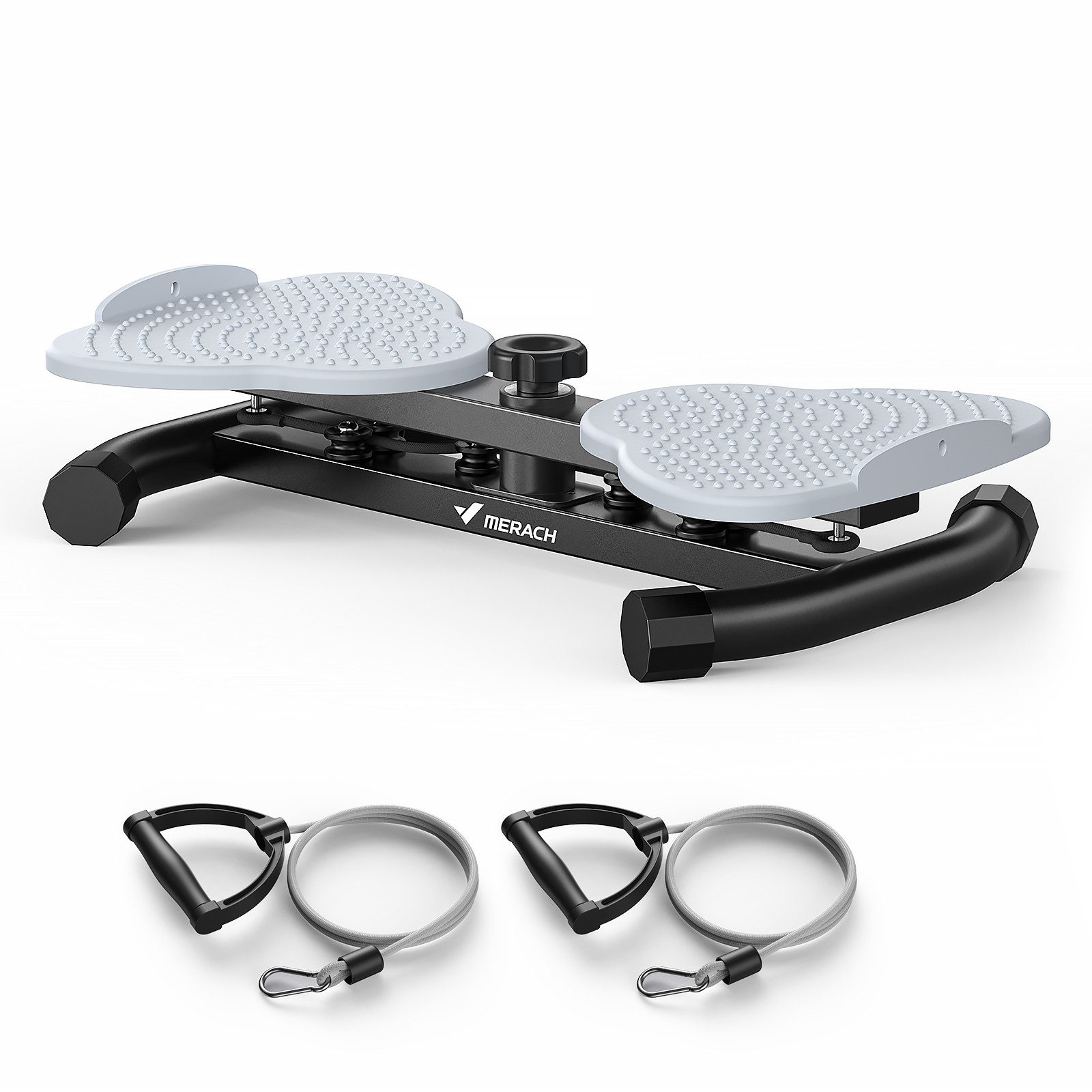MERACH Heimtrainer Multitrainer Heimtrainer für Taille, Core & effektives Fitnesstraining (Multitrainer Fitness Set mit 2 Widerstandsbändern für Ganzkörper, 1-tlg., Multitrainer inkl. 2 Zugbändern für Oberkörper & Taille Training), Multitrainer bis 136 kg, leises Heimtraining für Taille & Figur