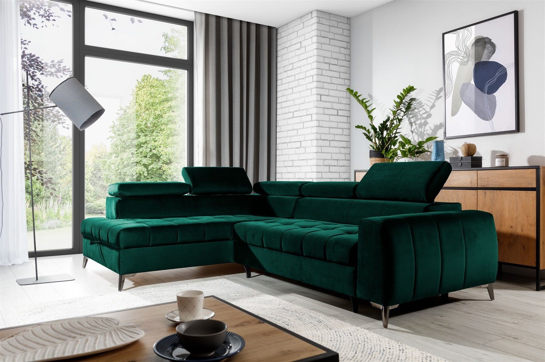 Fun Möbel Ecksofa Schlafsofa Sofa AGNESA günstig online kaufen