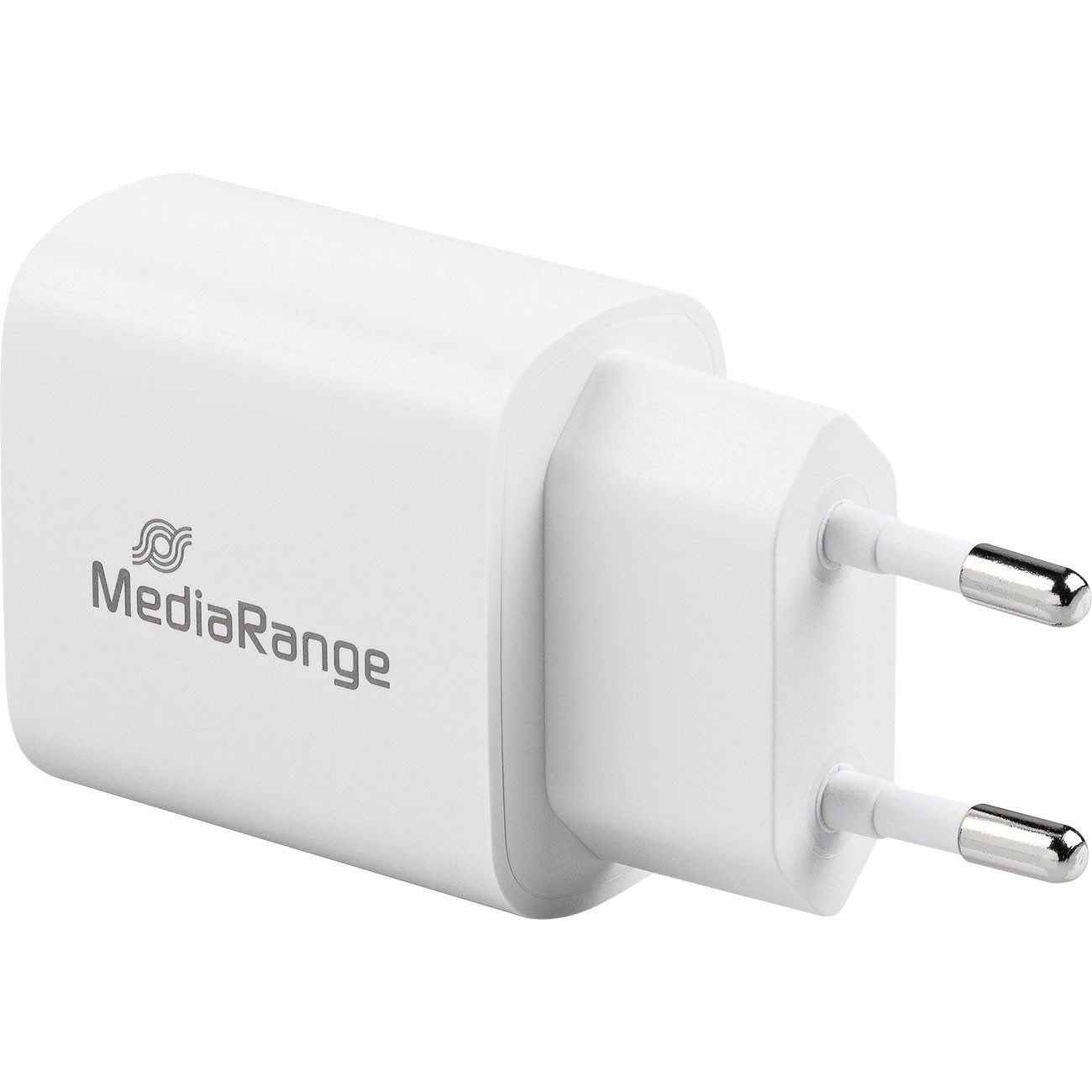 Mediarange USB-Netzteil 12W mit 2 Ports, Dual Schnellladegerät in Weiß Handy-Netzteile (2-fach USB-A Ladeadapter (12W) mit Schutzschaltungen & GS-Siegel)
