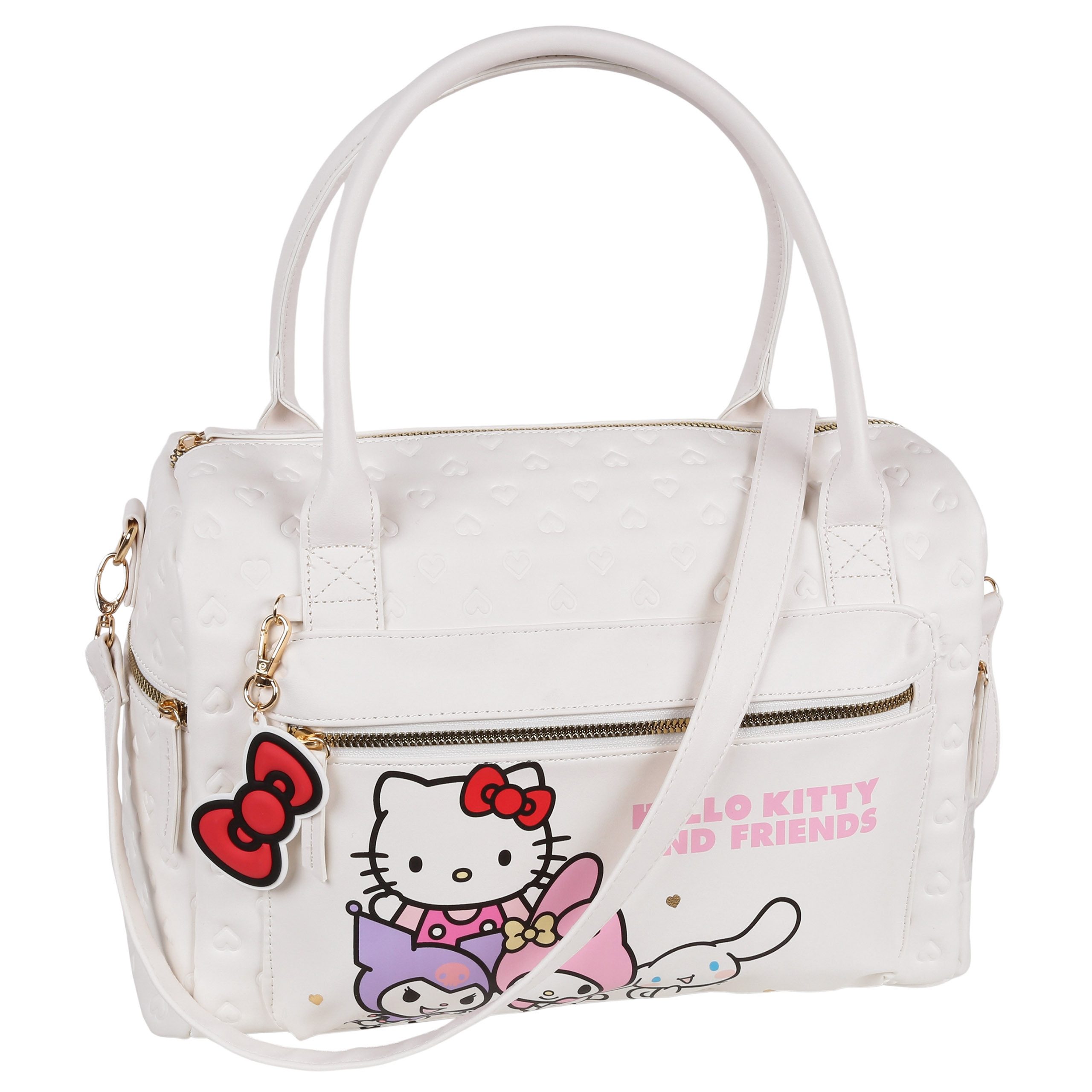 Hello Kitty Handtasche Hello Kitty Weiße Reisetasche mit Reißverschluss 38x26x16 cm