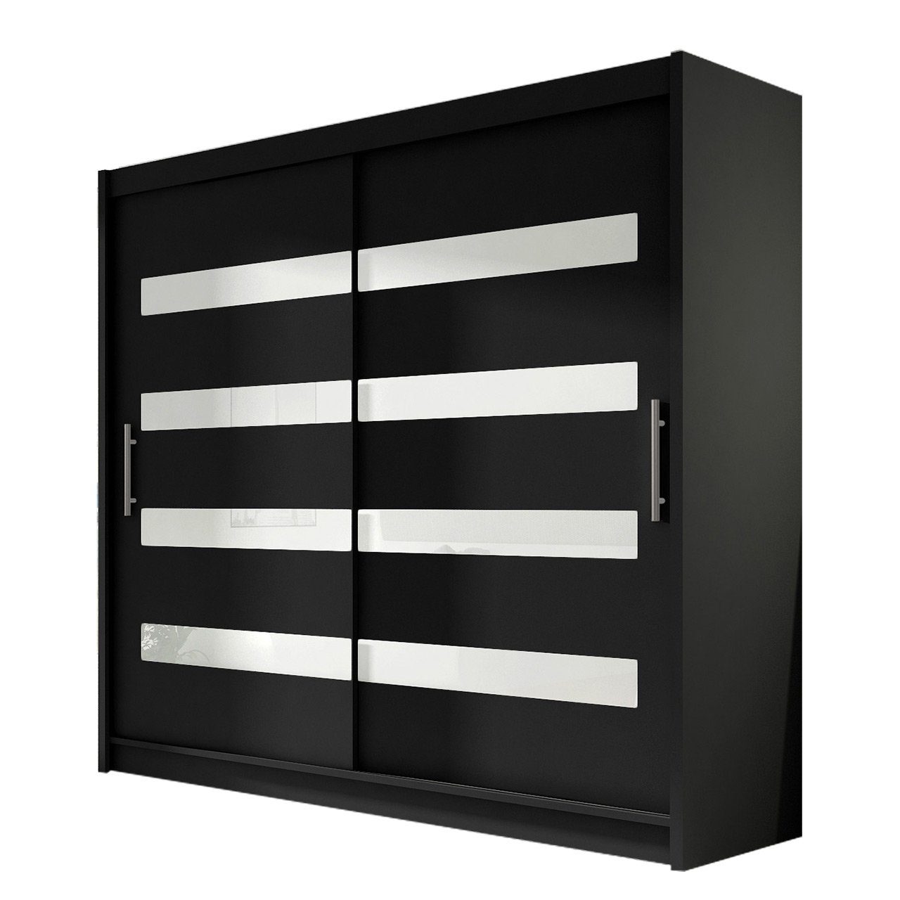 MIRJAN24 Kleiderschrank London XI (Kleiderstange, Schiebetüren) Schiebetürenschrank, Garderobe, Schlafzimmer