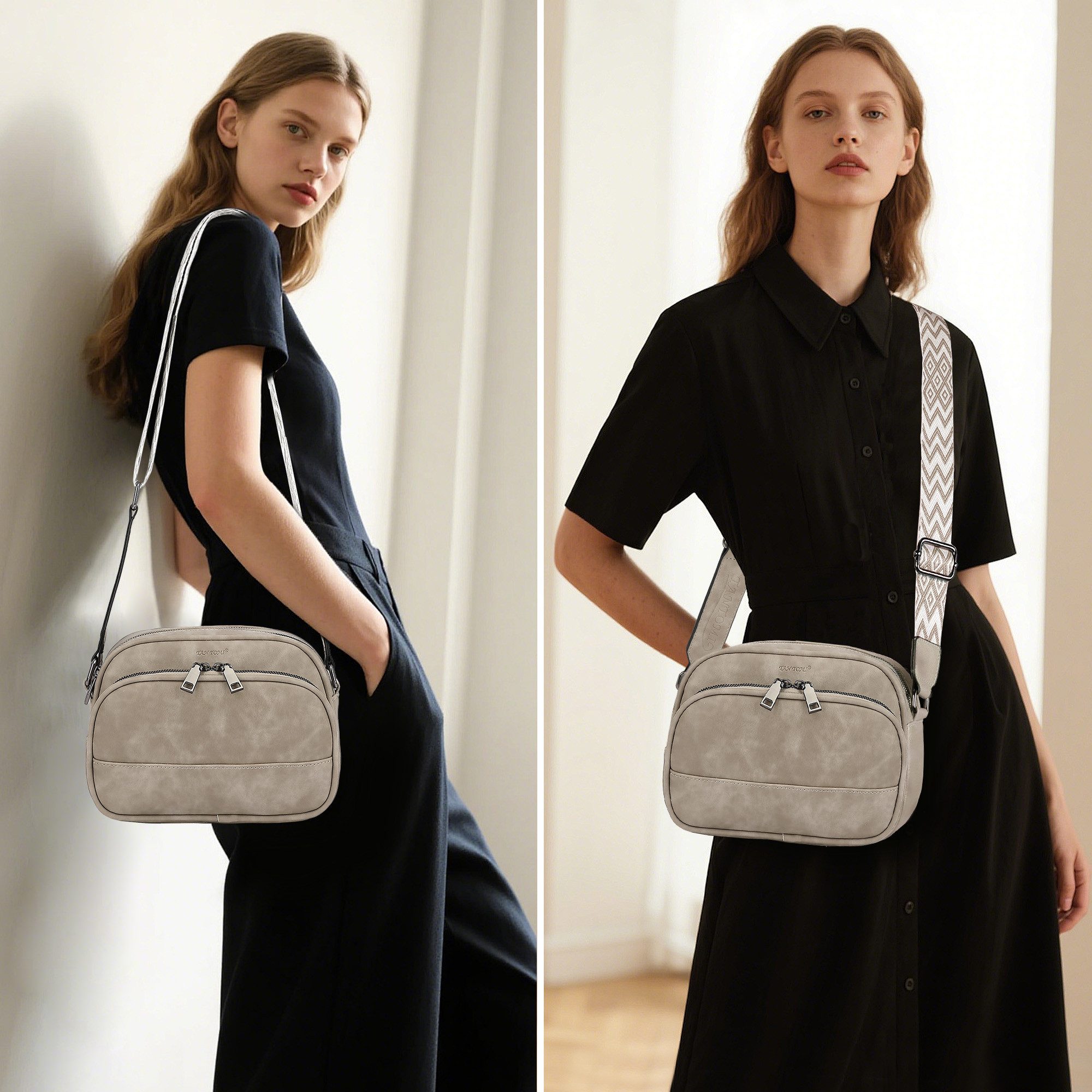 TAN.TOMI Schultertasche Damen Umhängetasche mittelgroß Handtasche mit Verst günstig online kaufen