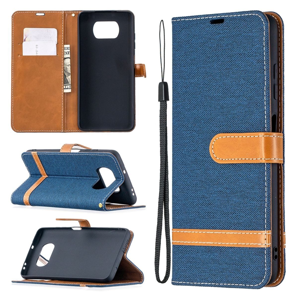 König Design Handyhülle Xiaomi Poco X3, Schutzhülle Schutztasche Case Cover Etuis Wallet Klapptasche Bookstyle