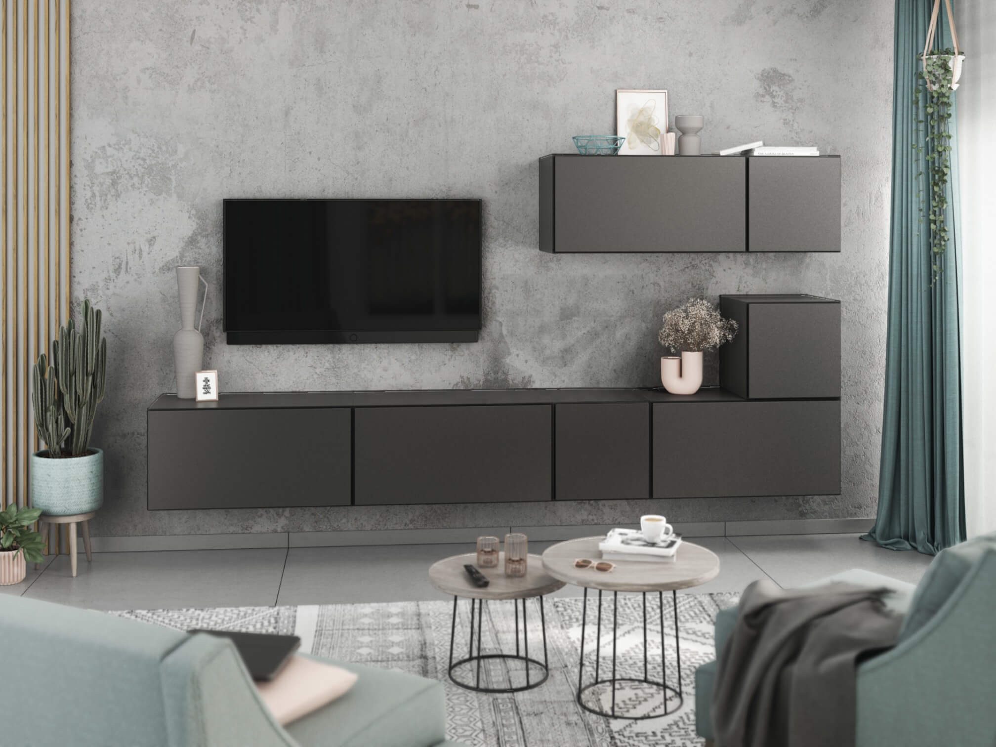 moebel-dich-auf Wohnwand VARIANTO 2, (7- teilig., besteht aus 4x Schrank mi günstig online kaufen