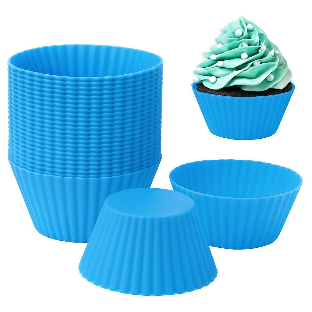 König Design Muffinform Backform Silikon Wiederverwendbare Формочки для кексов, (Set 16-tlg), Muffinförmchen Cupcake BPA-Frei