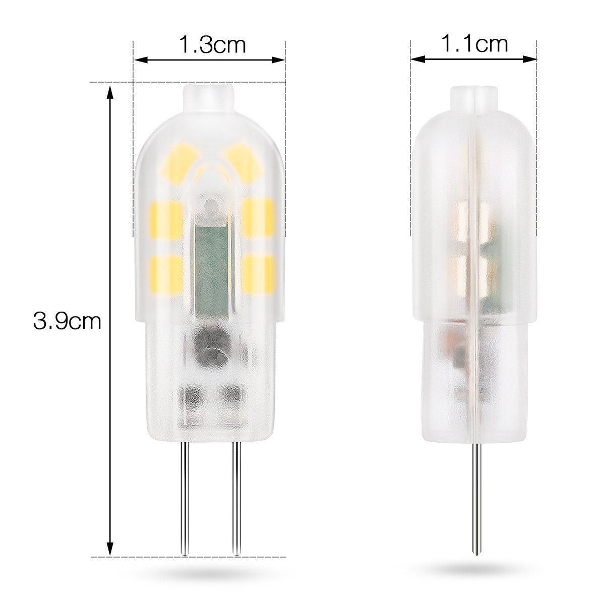 Eco iscooter Halogen Dimmbar, 10er LED G4 Glühbirne -1 Pack Halogen, 6W Stiftsockellampen 12V Halogenlampen Flutlichtstrahler Warmweiß, G4