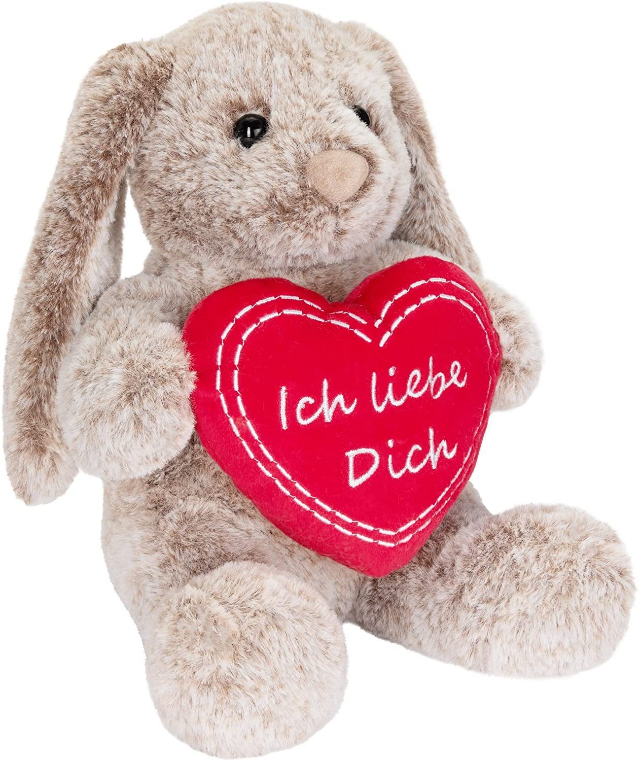 BRUBAKER Kuscheltier Hase Kuscheltier mit Herz Rot und Schlappohren (1-St., günstig online kaufen