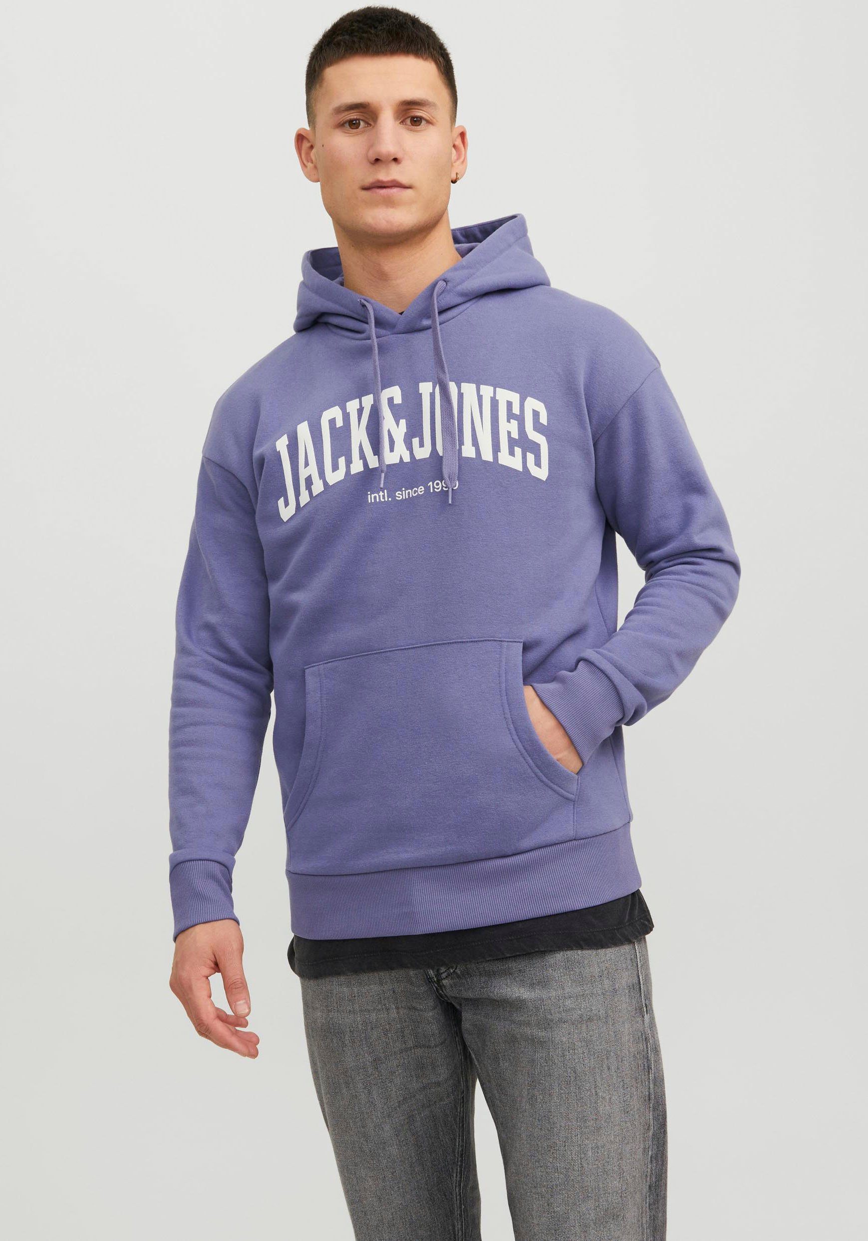 Jack & Jones HOOD Purple Kapuzensweatshirt Twilight NOOS JJEJOSH SWEAT