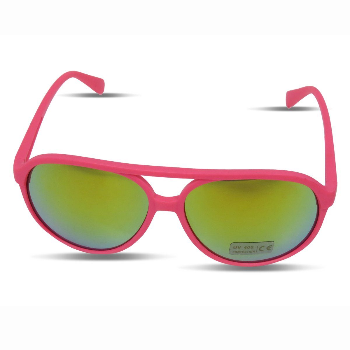 Sonia Originelli Sonnenbrille Sonnenbrille Neon Knallig Verspiegelt Fun Brille Onesize, Gläser: Verspiegelt pink