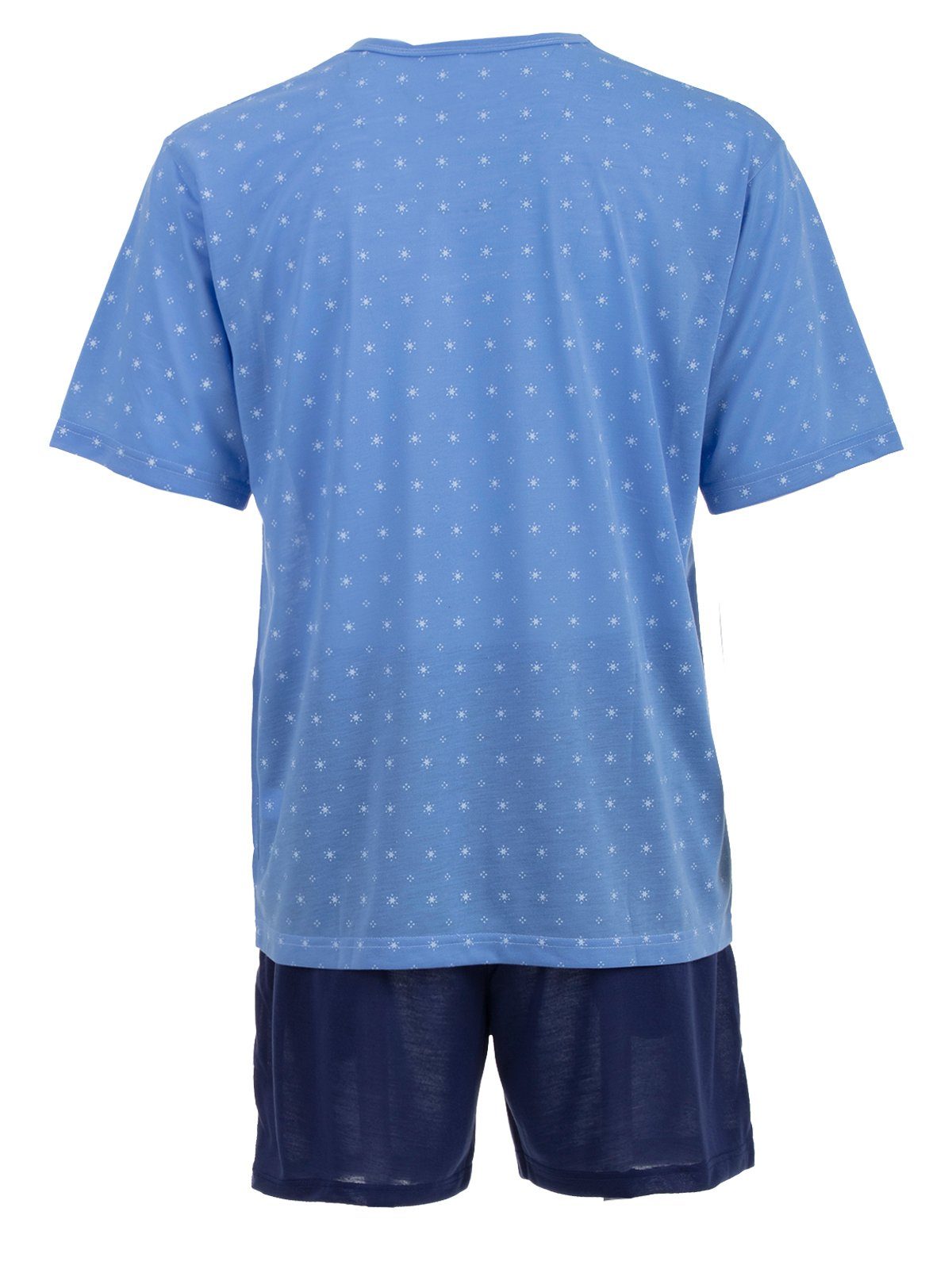 Lucky blau - Sonne Shorty Pyjama Set Schlafanzug Tasche