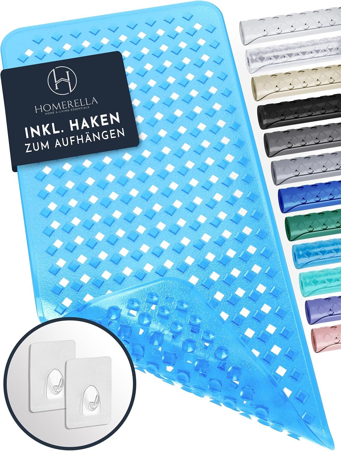 Homerella Badematte rutschfest Hautsensitiv 88x39cm, INKL. AUFHÄNGUNG, Anti günstig online kaufen