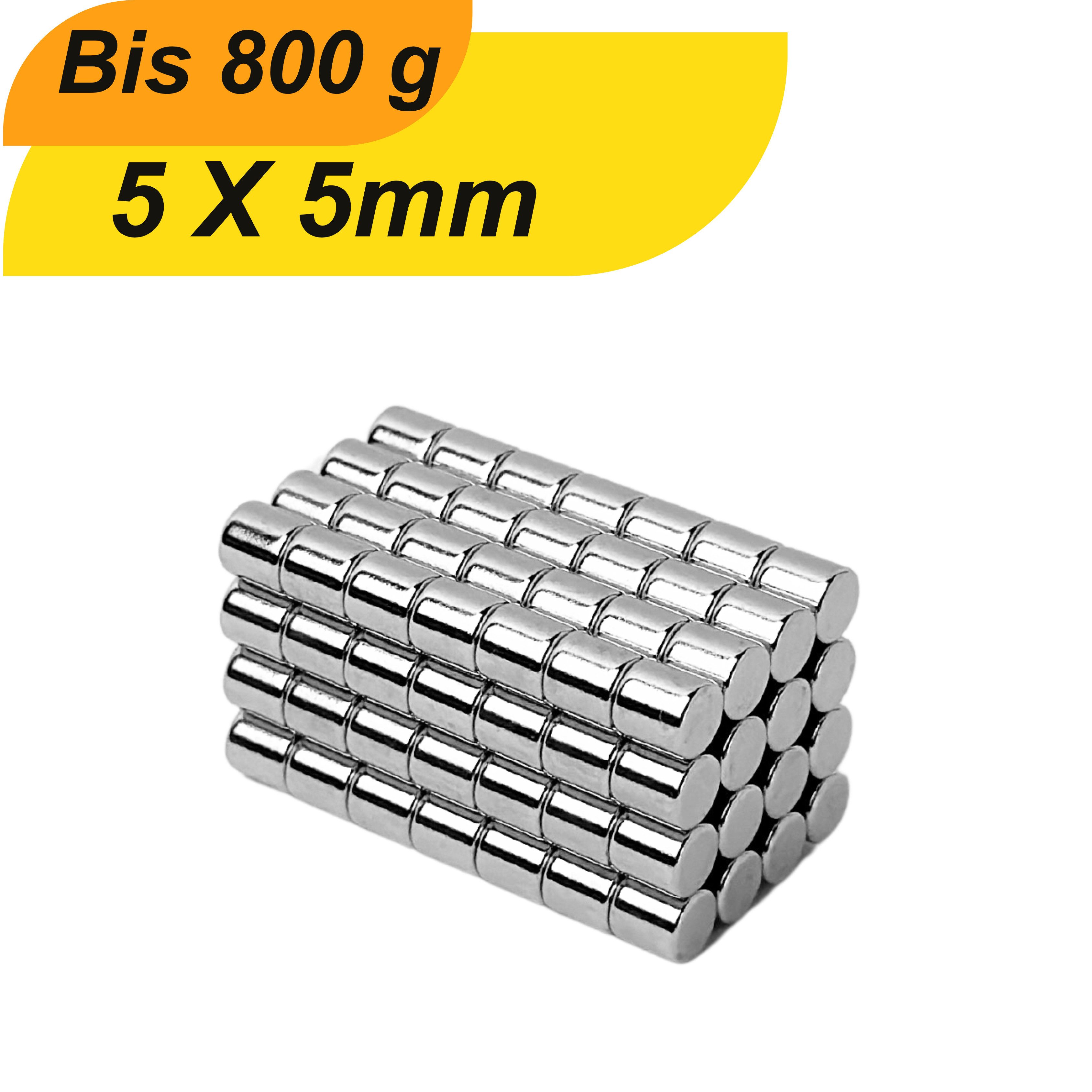 Magnet Neodym Magnet 5 x 5 mm Supermagnete hohe Haftkraft Scheibenmagnet