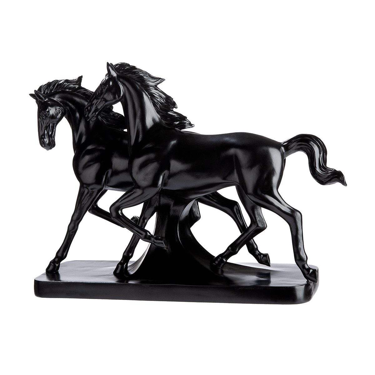 Brillibrum Dekofigur Pferdefigur Schwarz aus Kunstharz