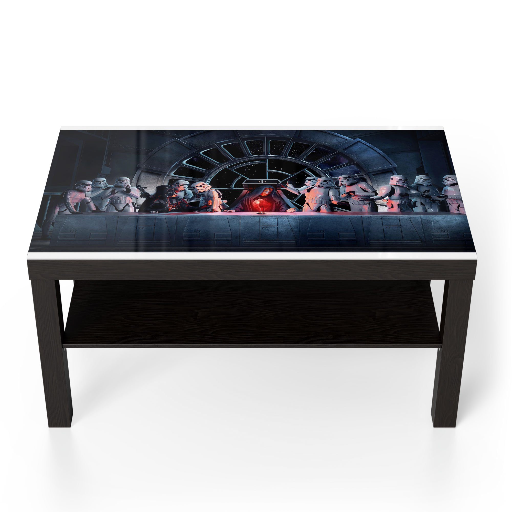 DEQORI Couchtisch 'Star Wars Abendmahl', Glas Beistelltisch Glastisch modern